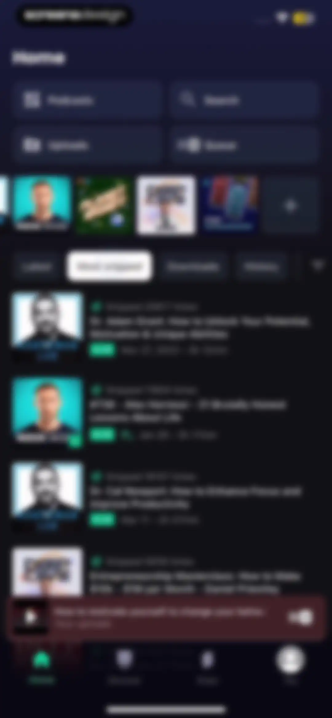 Snipd | AI Podcast Player screen 122