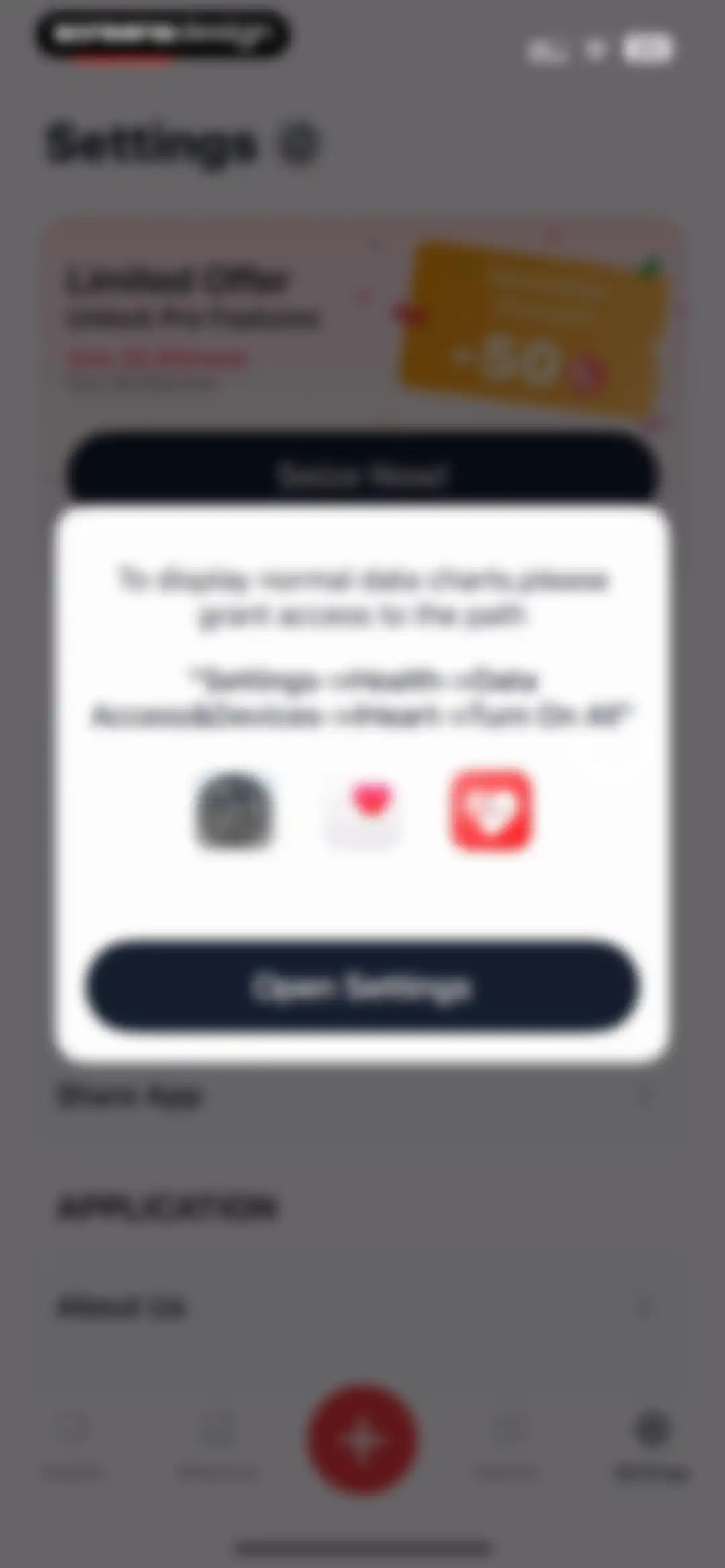 iHeart-Pulse Rate Monitor App. screen 76