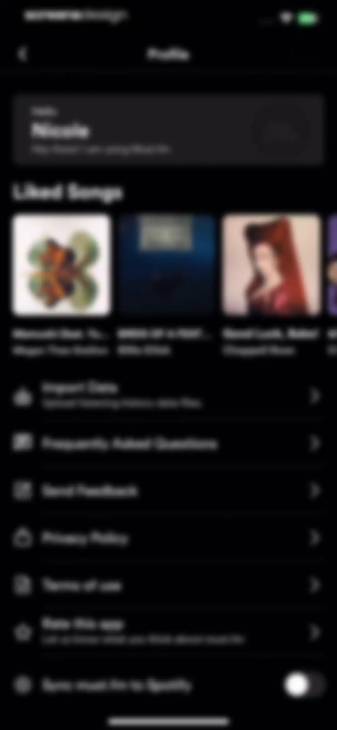 must.fm for Spotify Stats screen 101