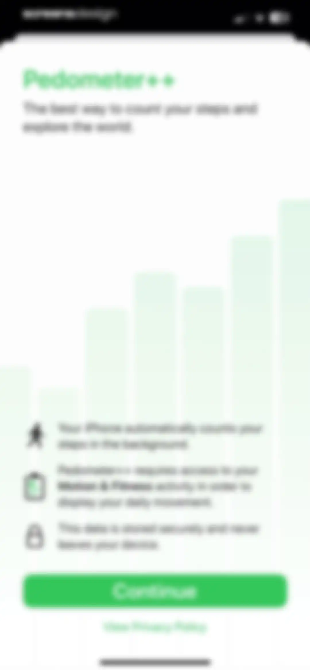 Pedometer++ screen 1