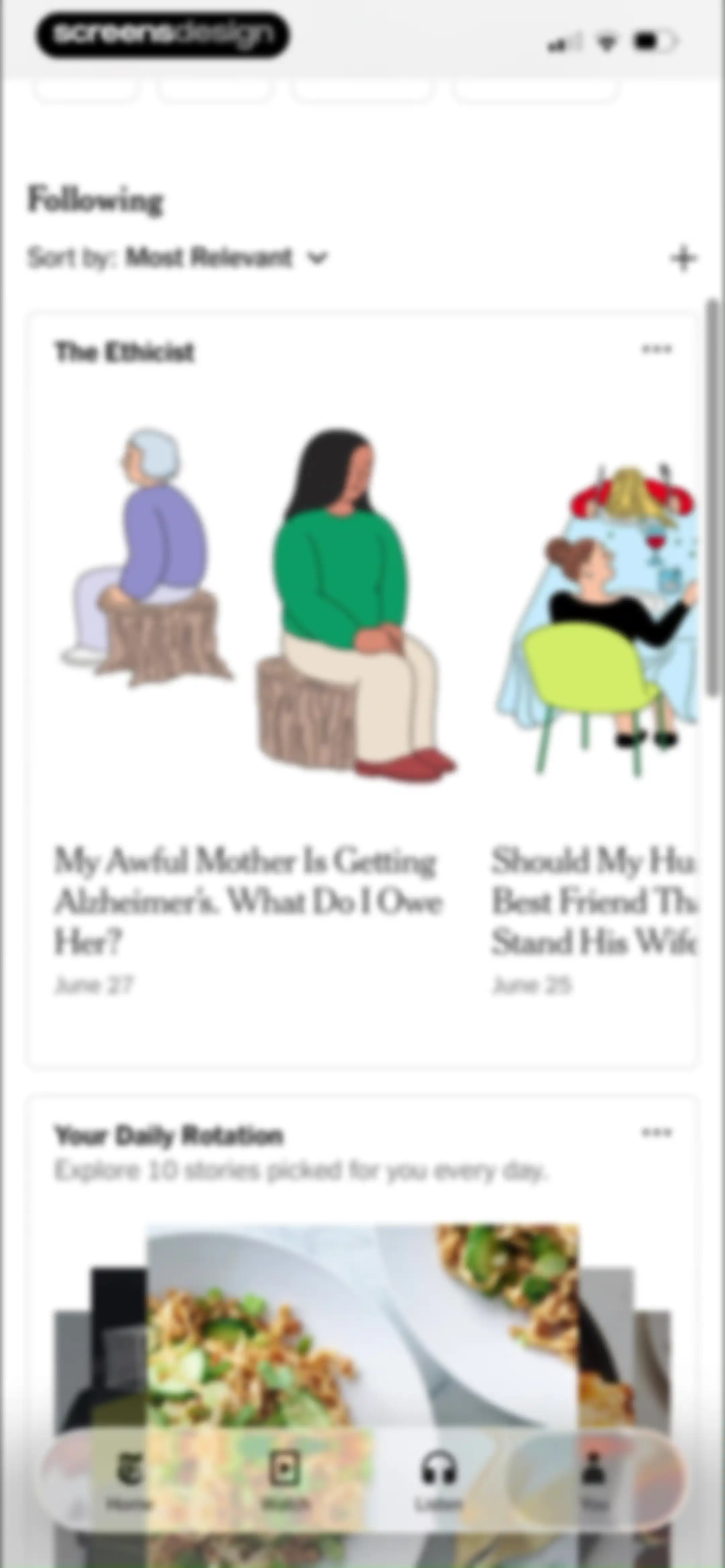 NYTimes: US and Global News screen 90