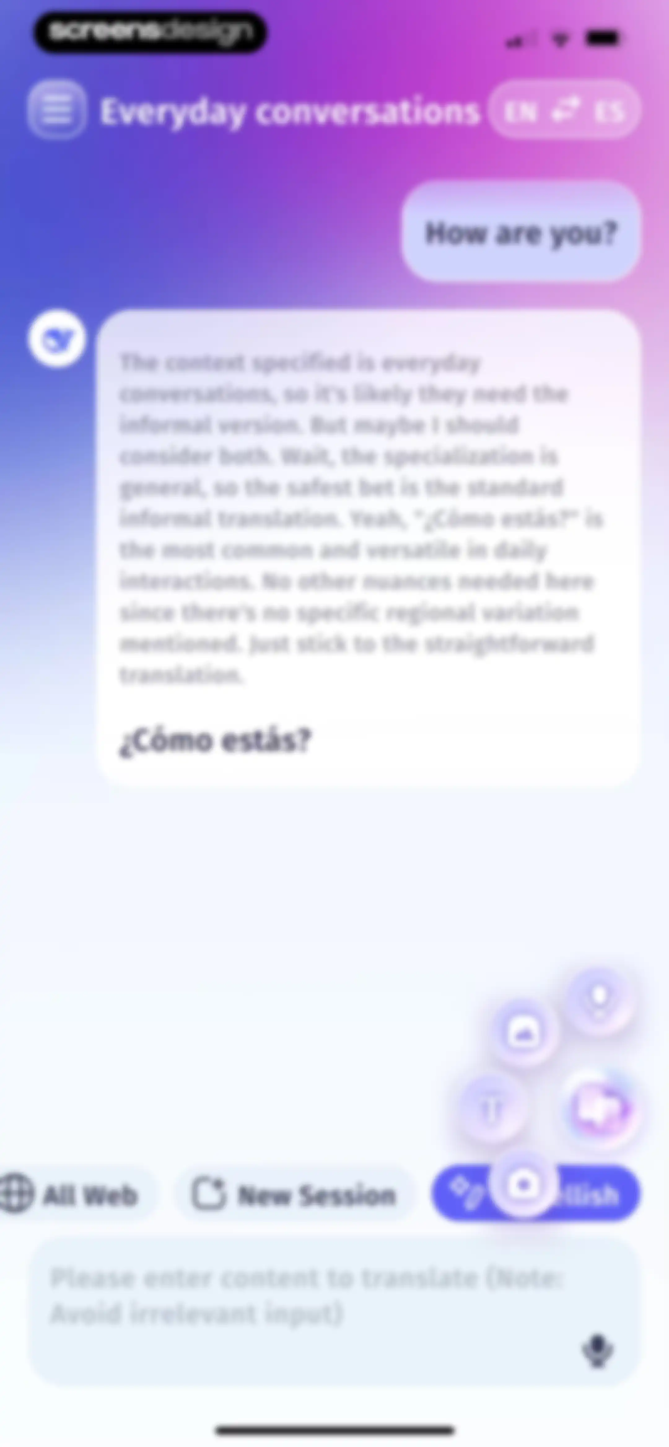 eTranslator-AI Translate screen 81