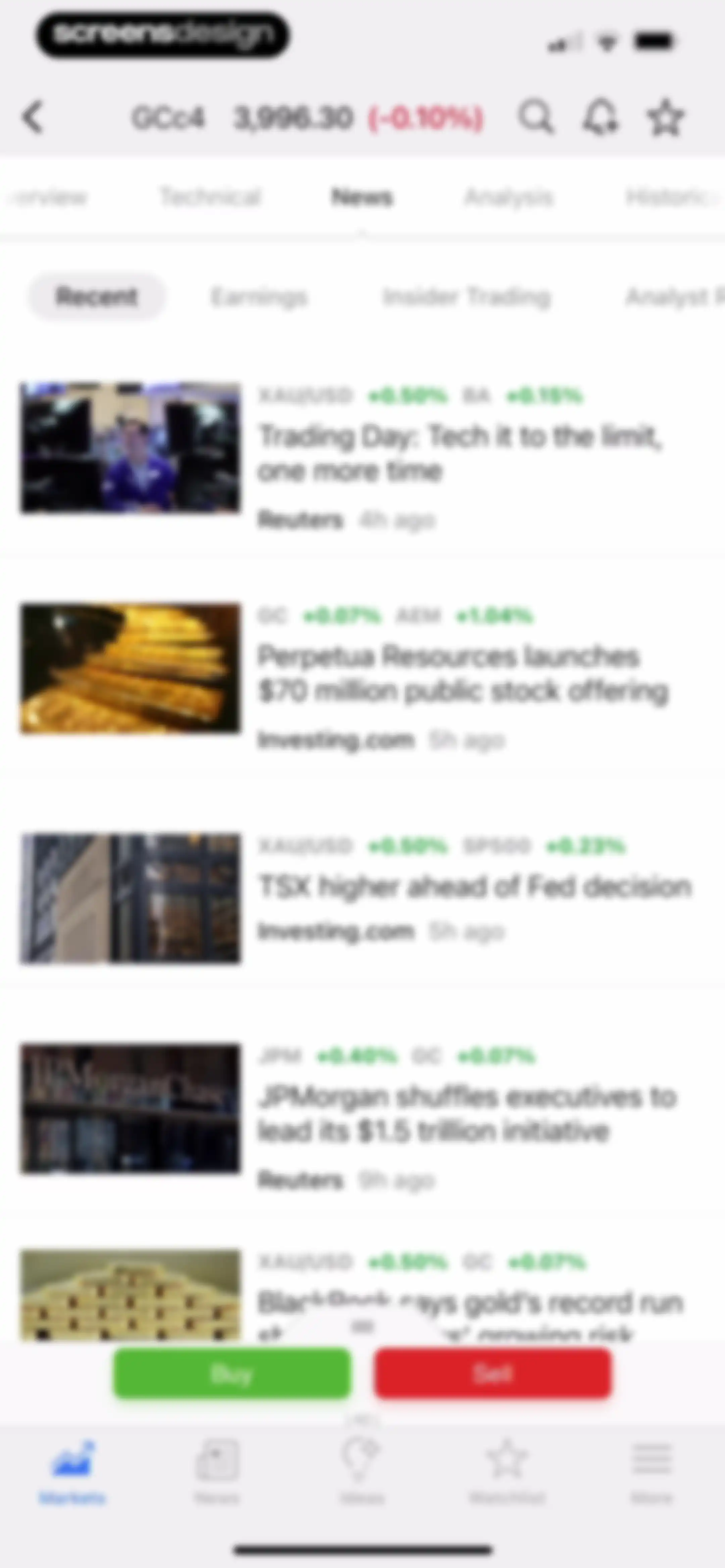 Investing.com: Stock Market screen 20