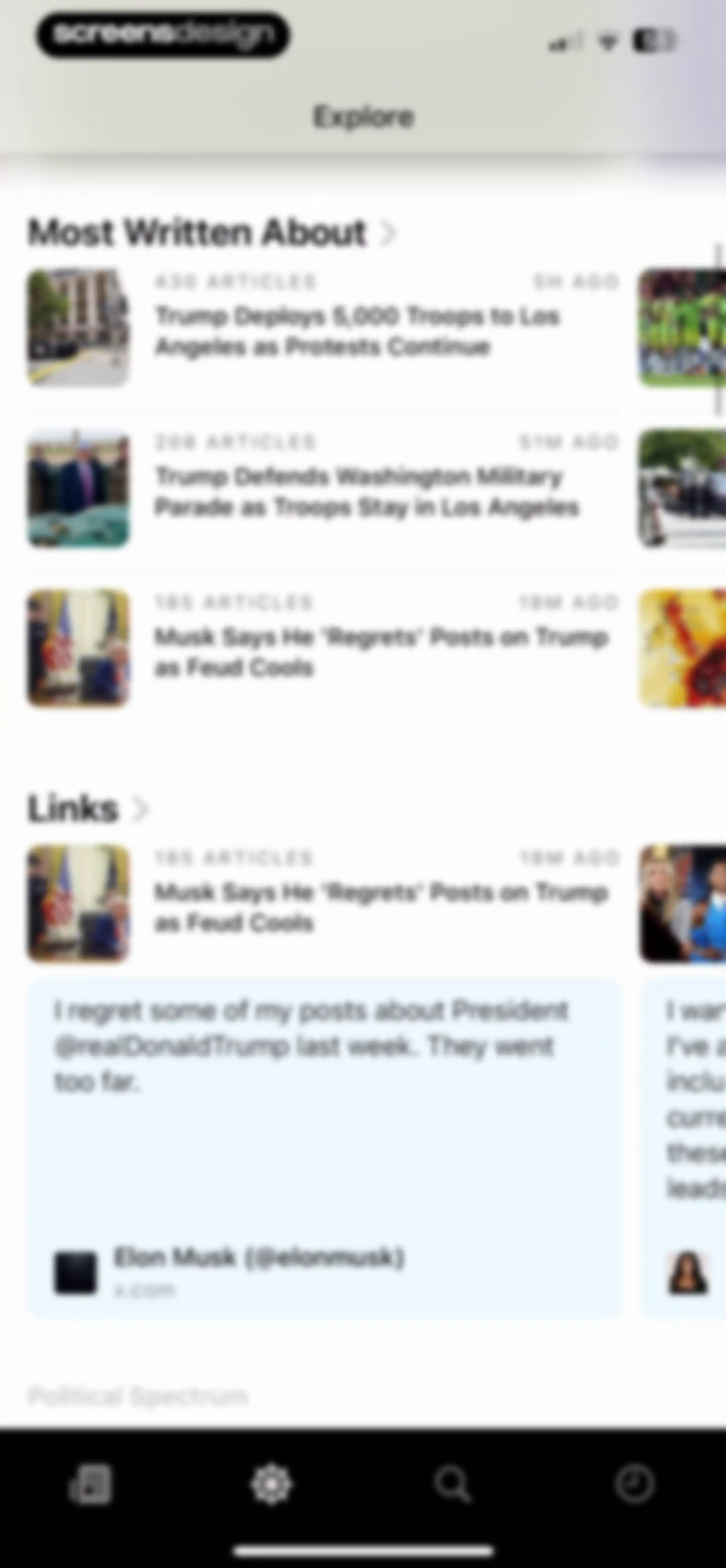 Particle: Personalized News screen 90