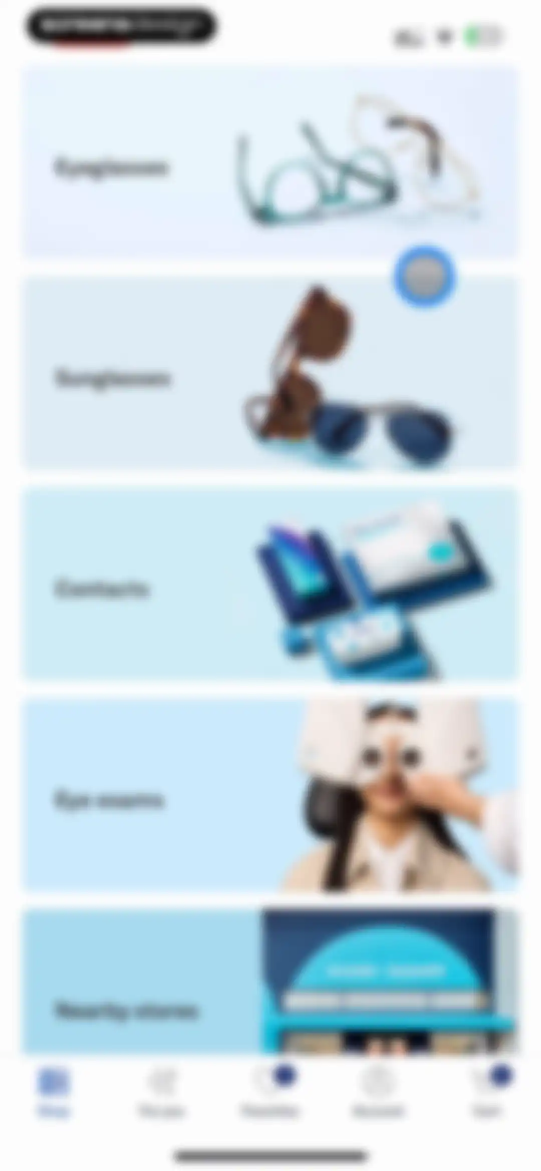 Warby Parker screen 2