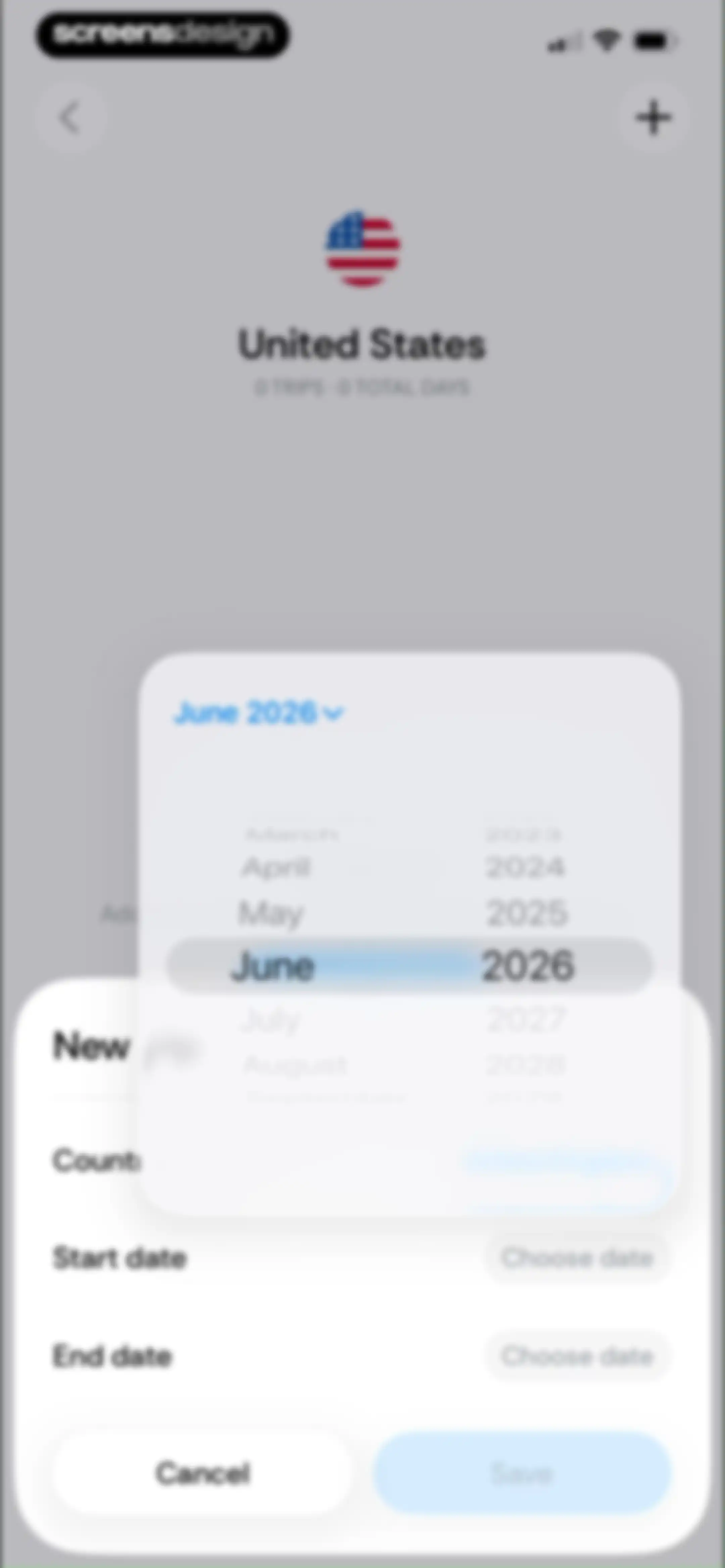 Country Days Tracker: Bounded screen 32