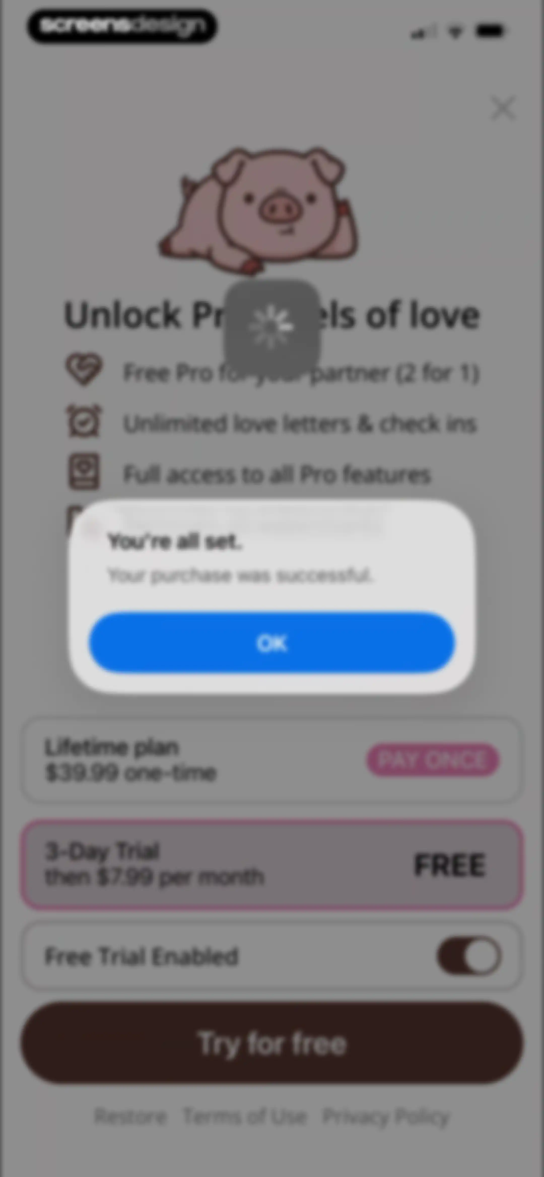 lovelee couples: love note app screen 10