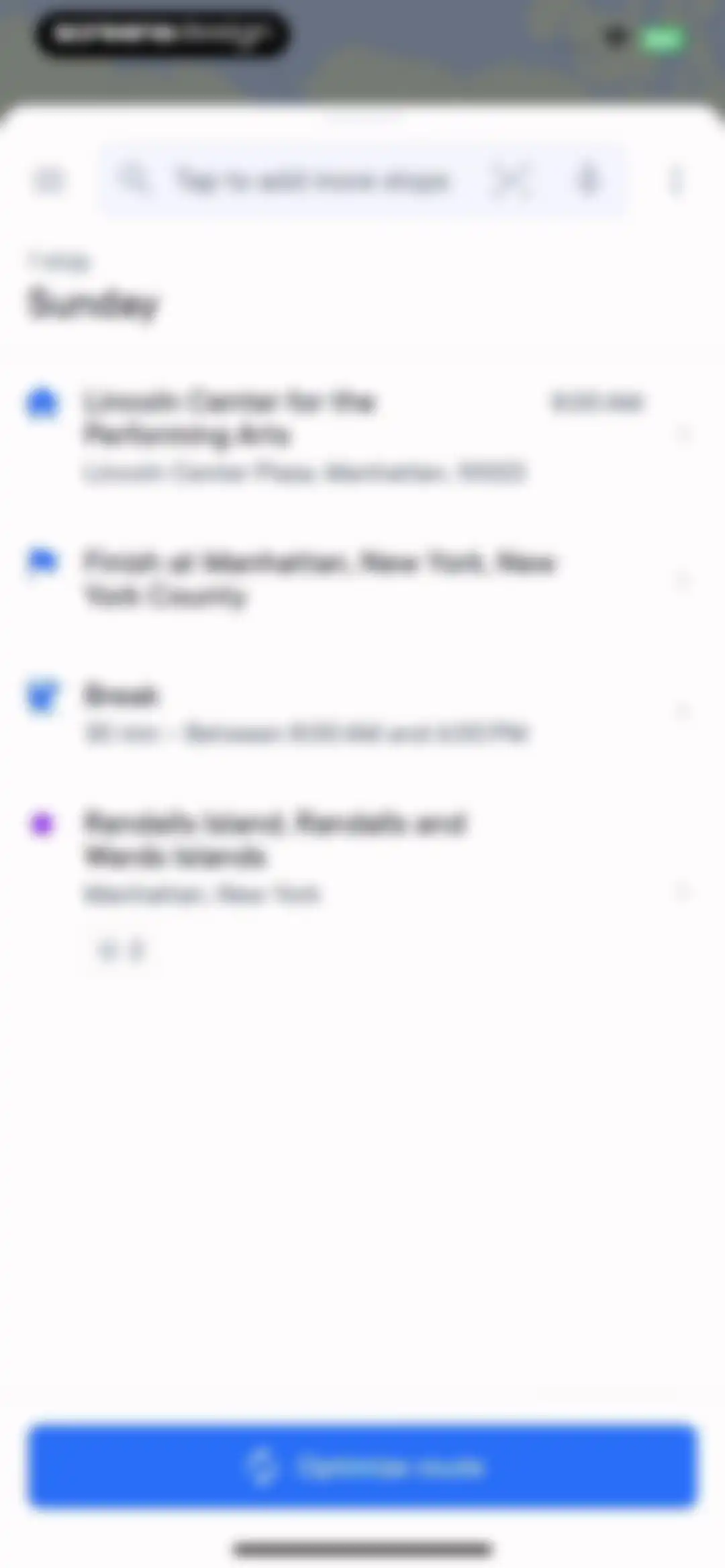 Spoke Route Planner screen 19