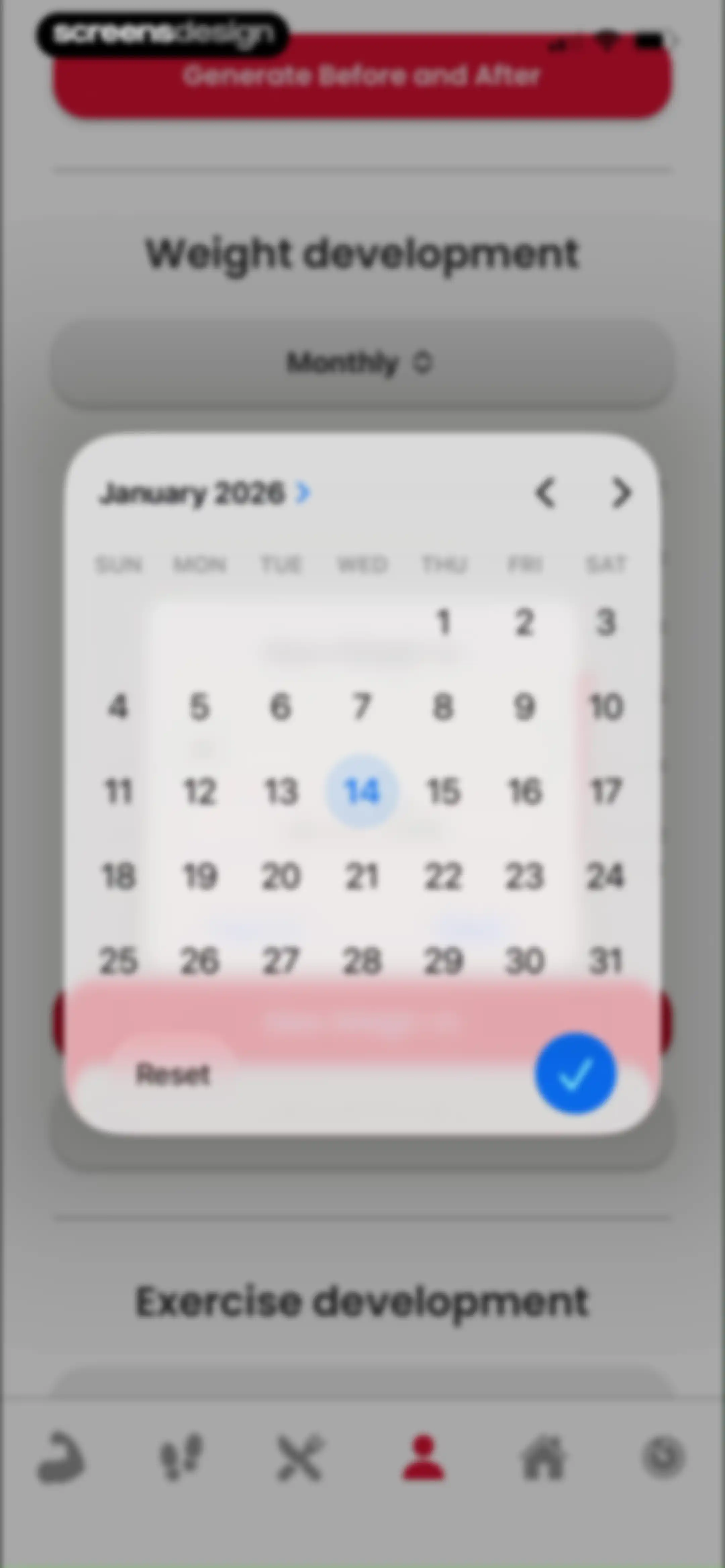 90 Day Challenge screen 136