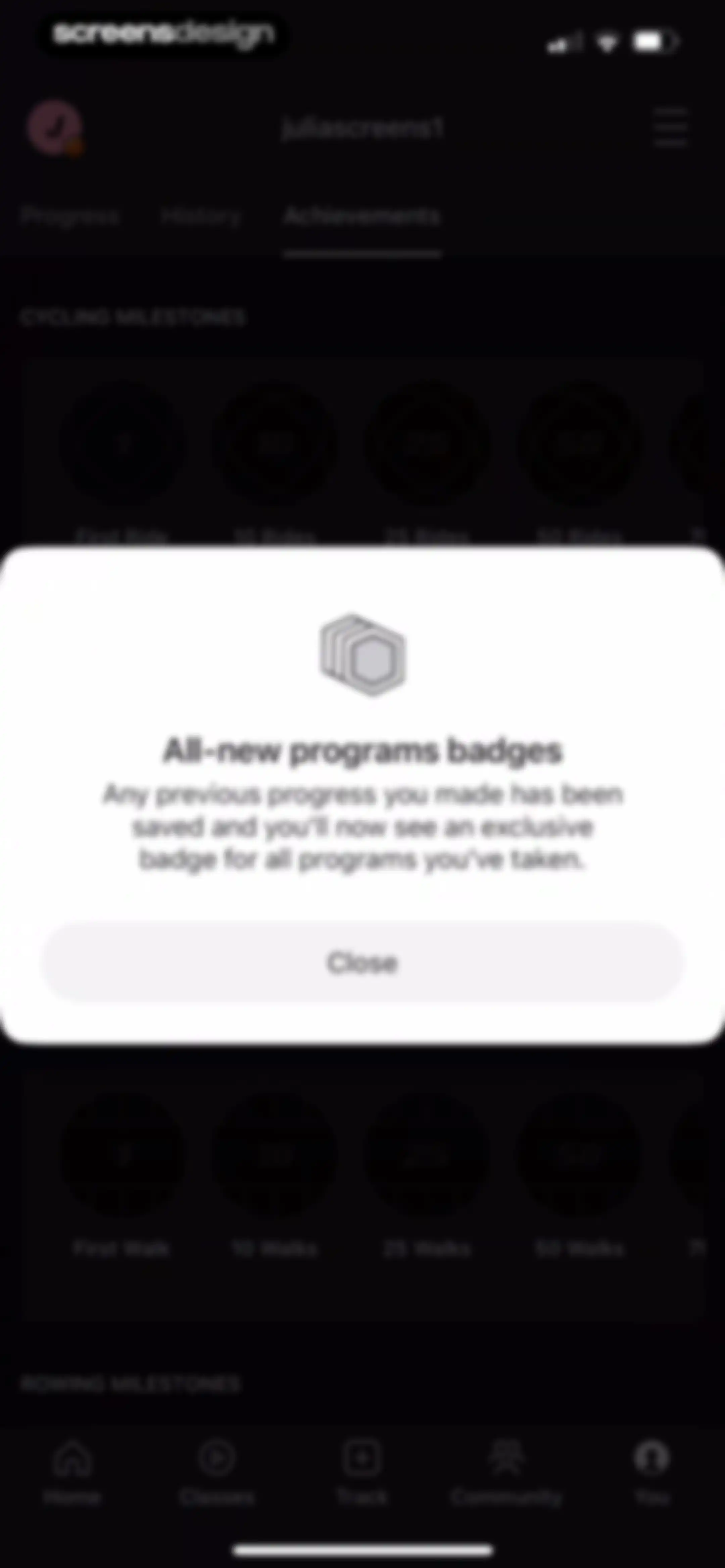 Peloton: Fitness & Workouts screen 233