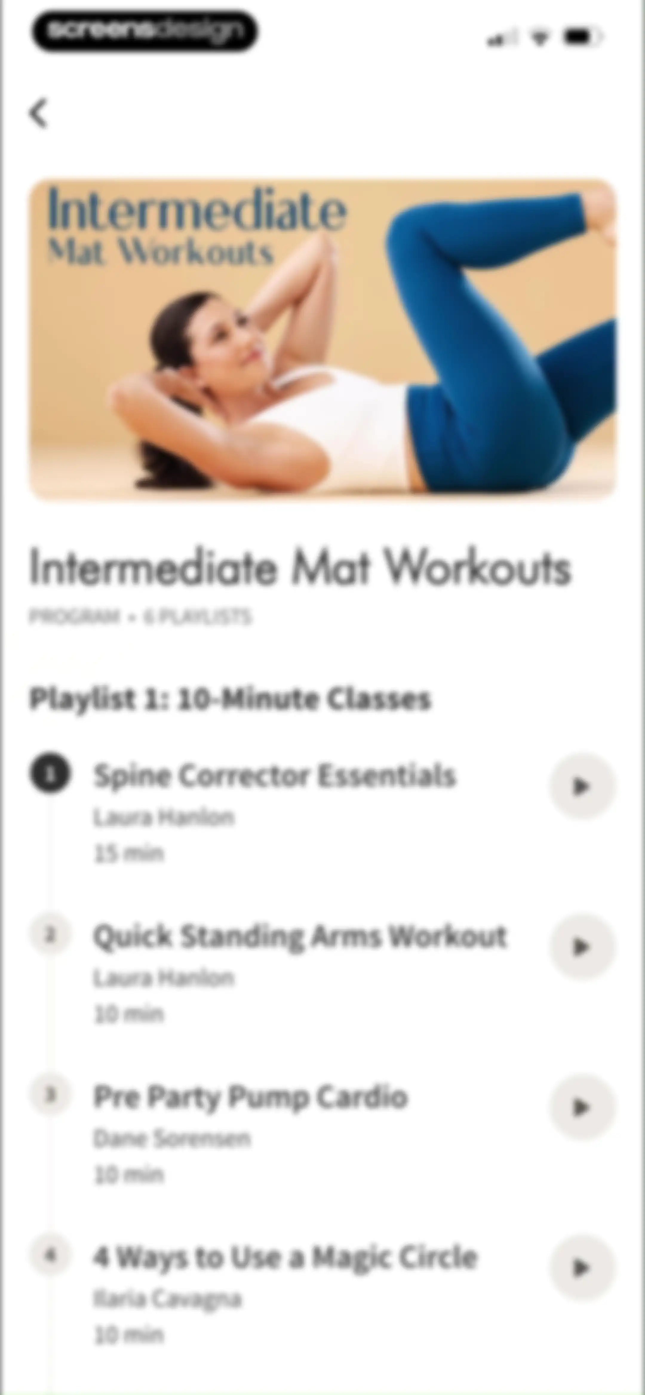 Pilates Anytime | Workouts screen 33
