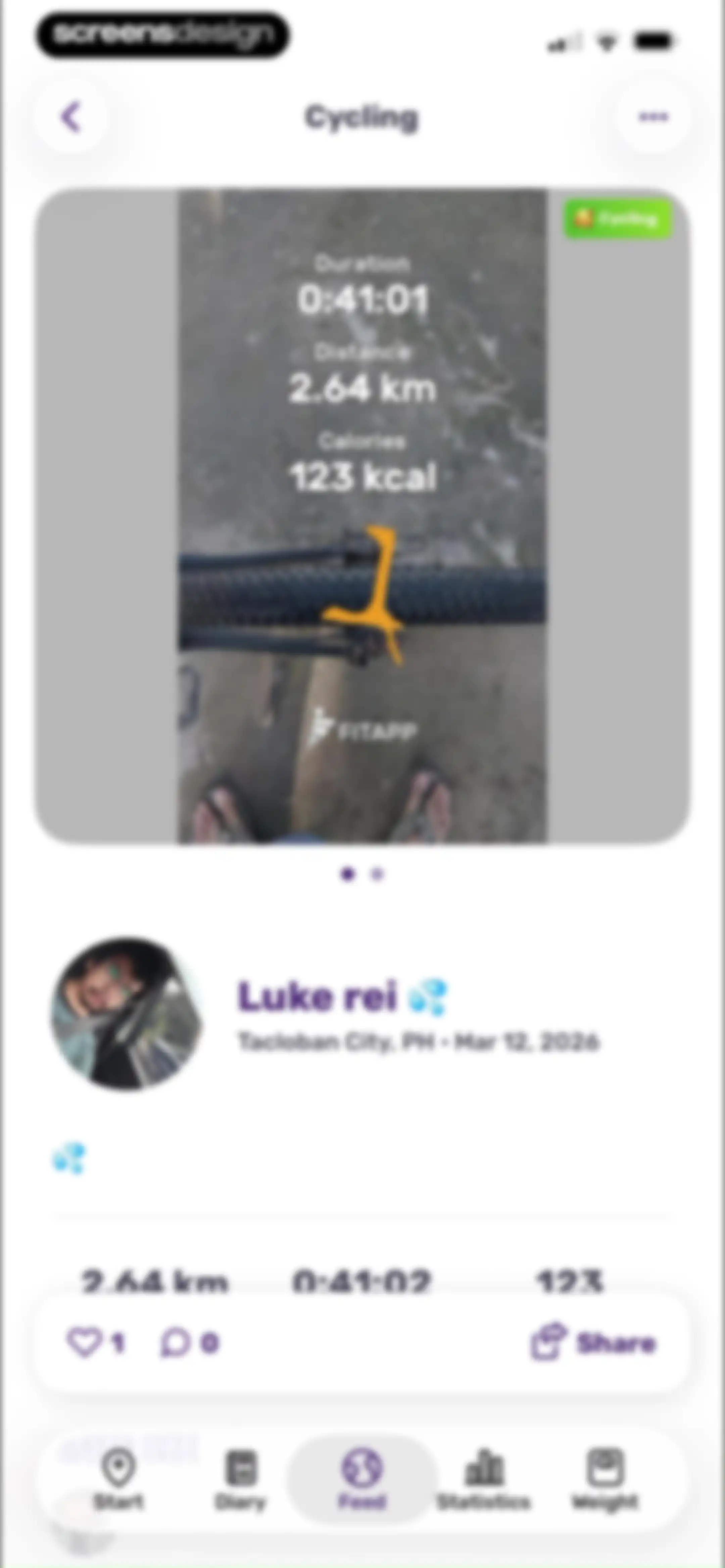 Running Tracker App – FITAPP screen 118