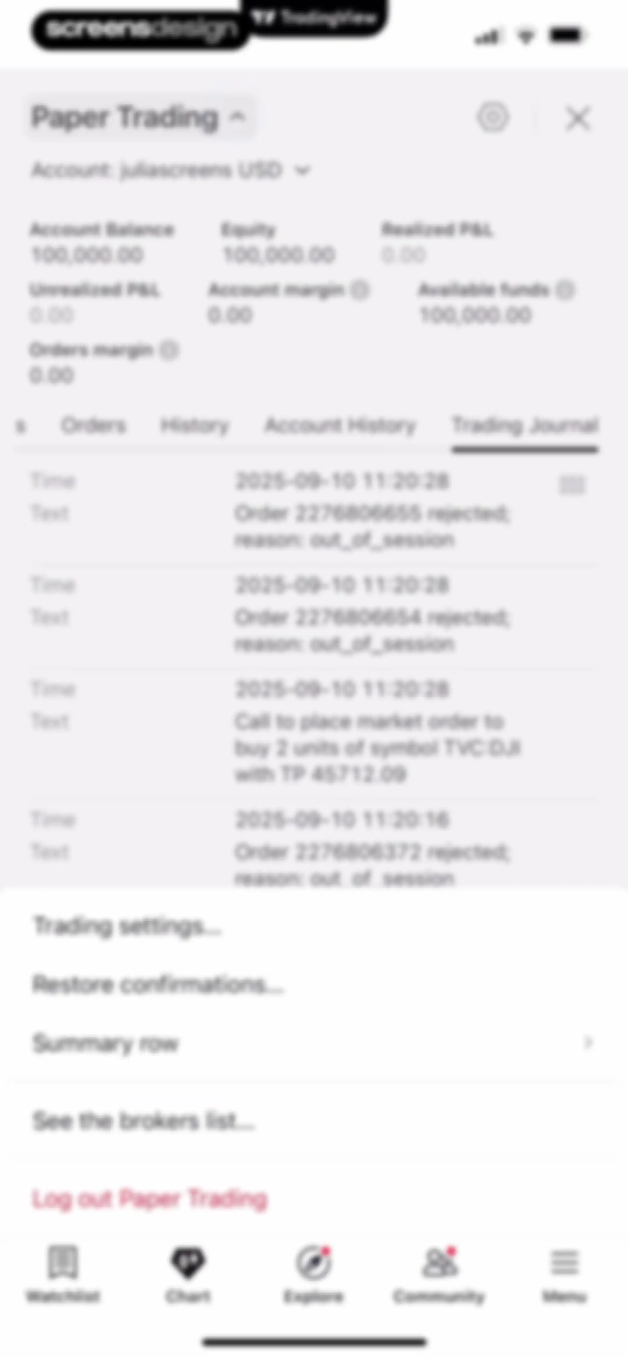 TradingView: Track All Markets screen 153