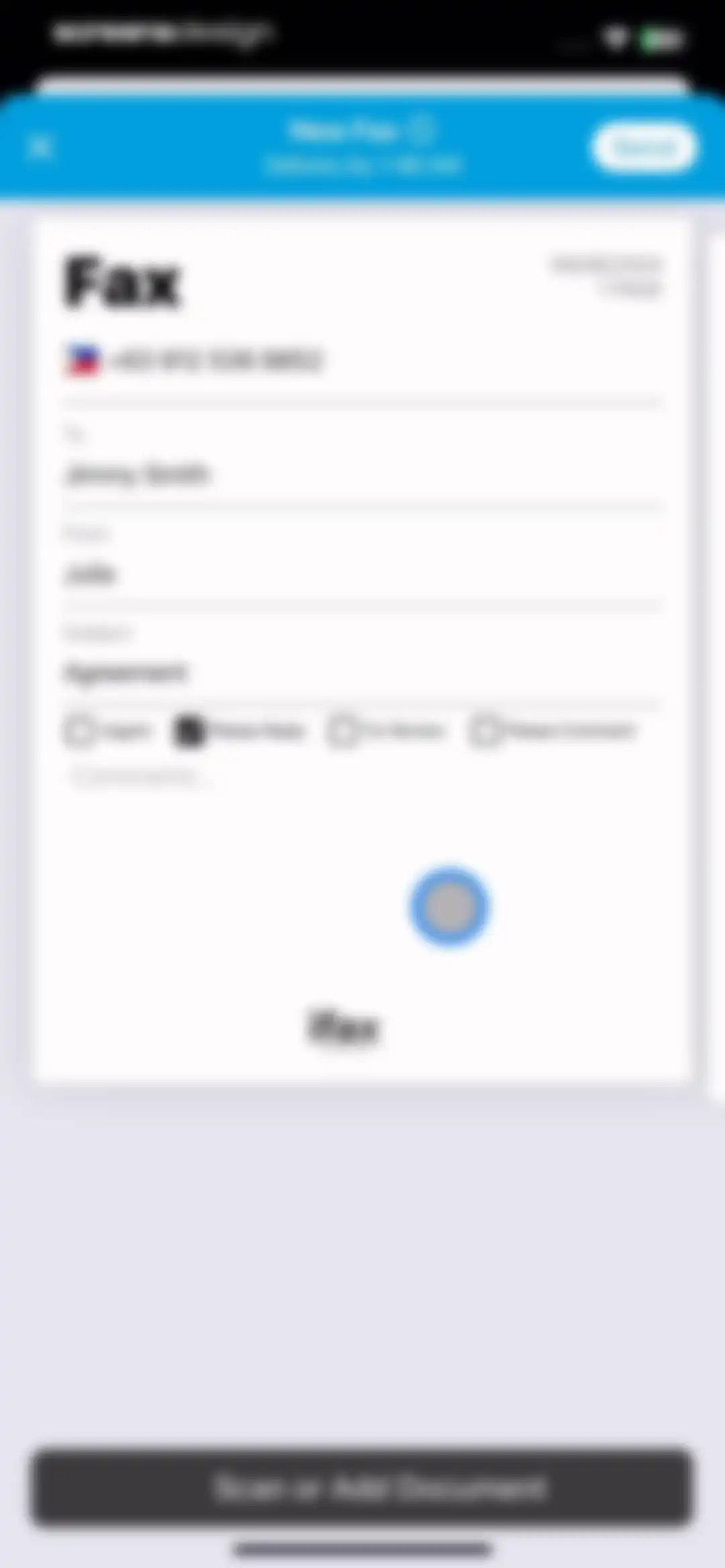 iFax App Send Fax From iPhone screen 8
