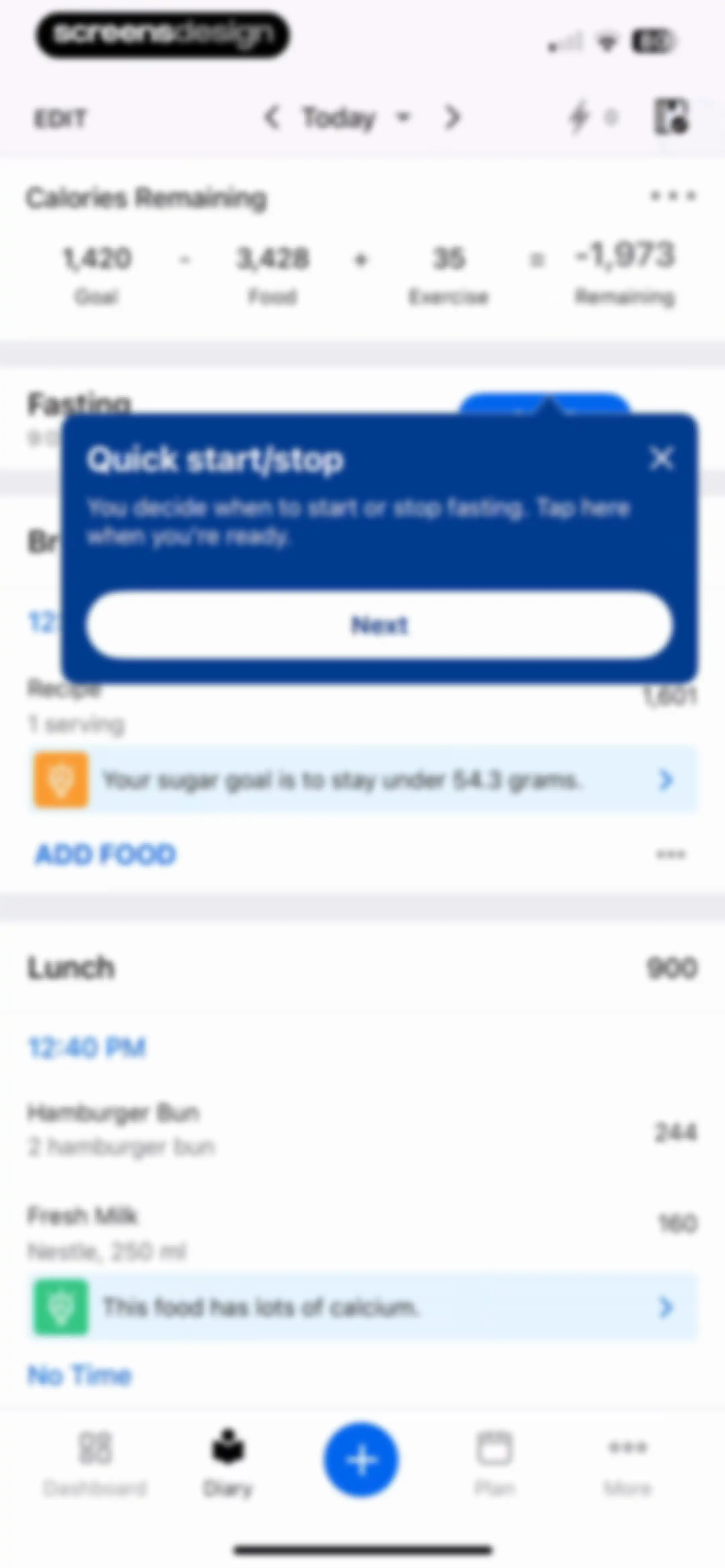 MyFitnessPal: Calorie Counter screen 214