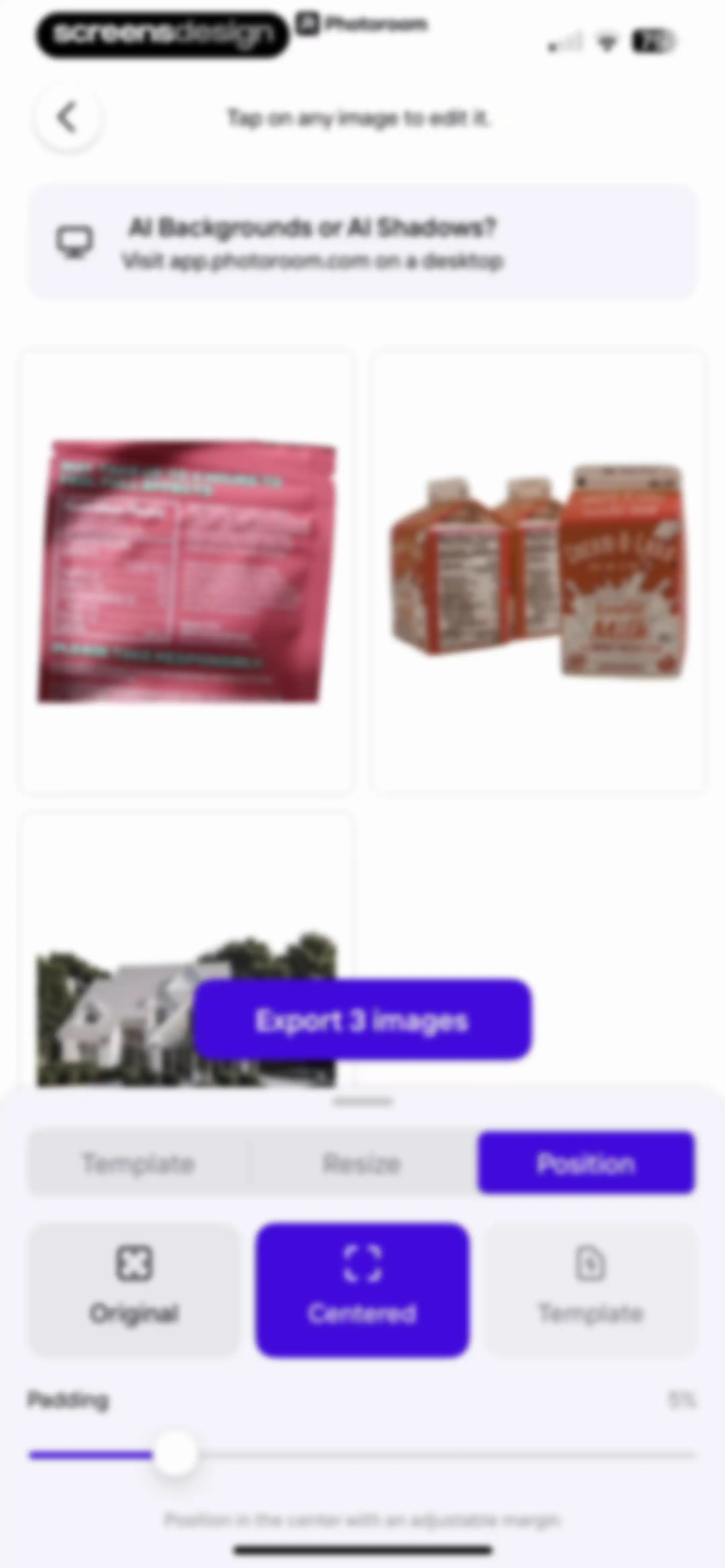 Photoroom: AI Photo Editor screen 100