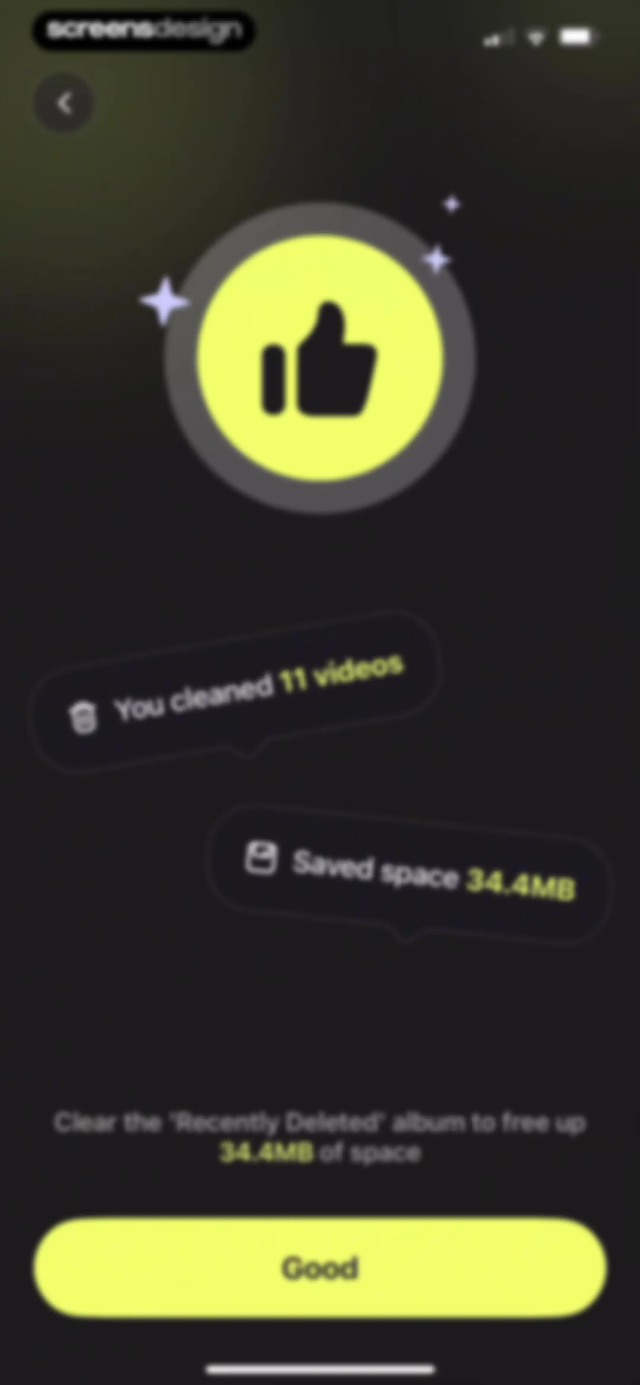 Lumi Cleaner: storage cleaner screen 40