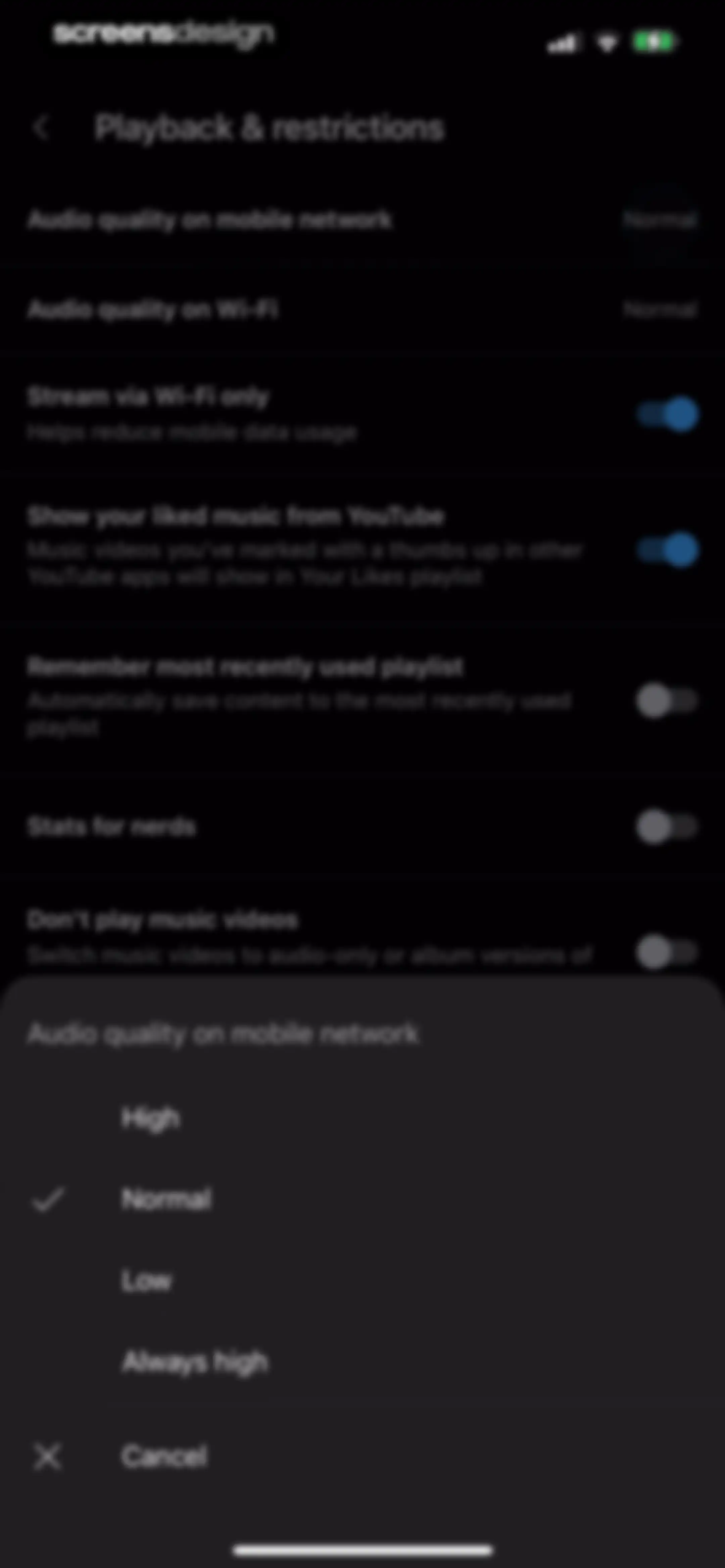 YouTube Music screen 183