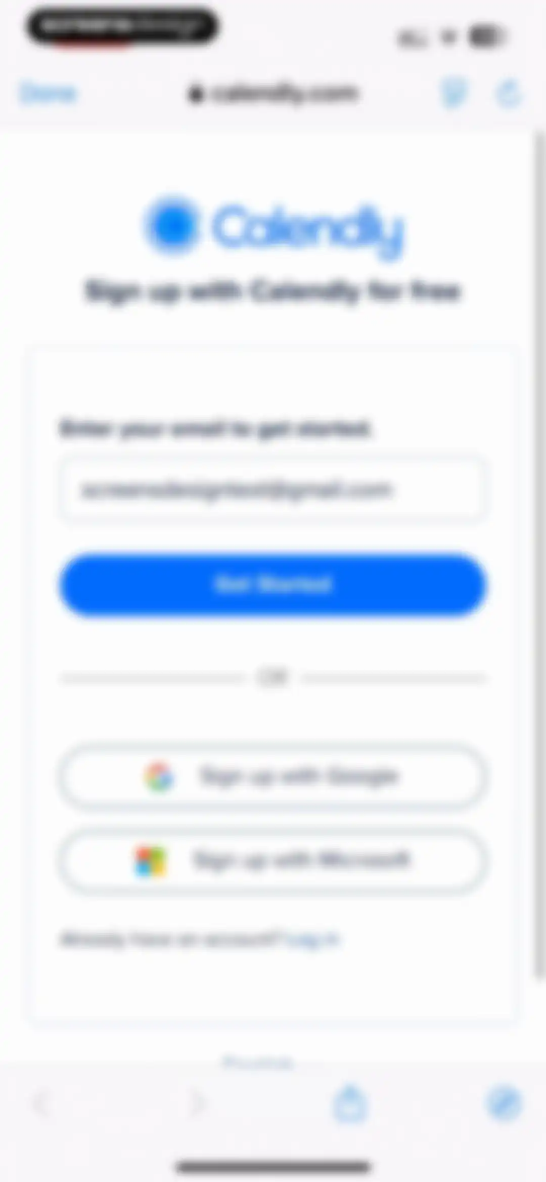 Calendly Mobile screen 3