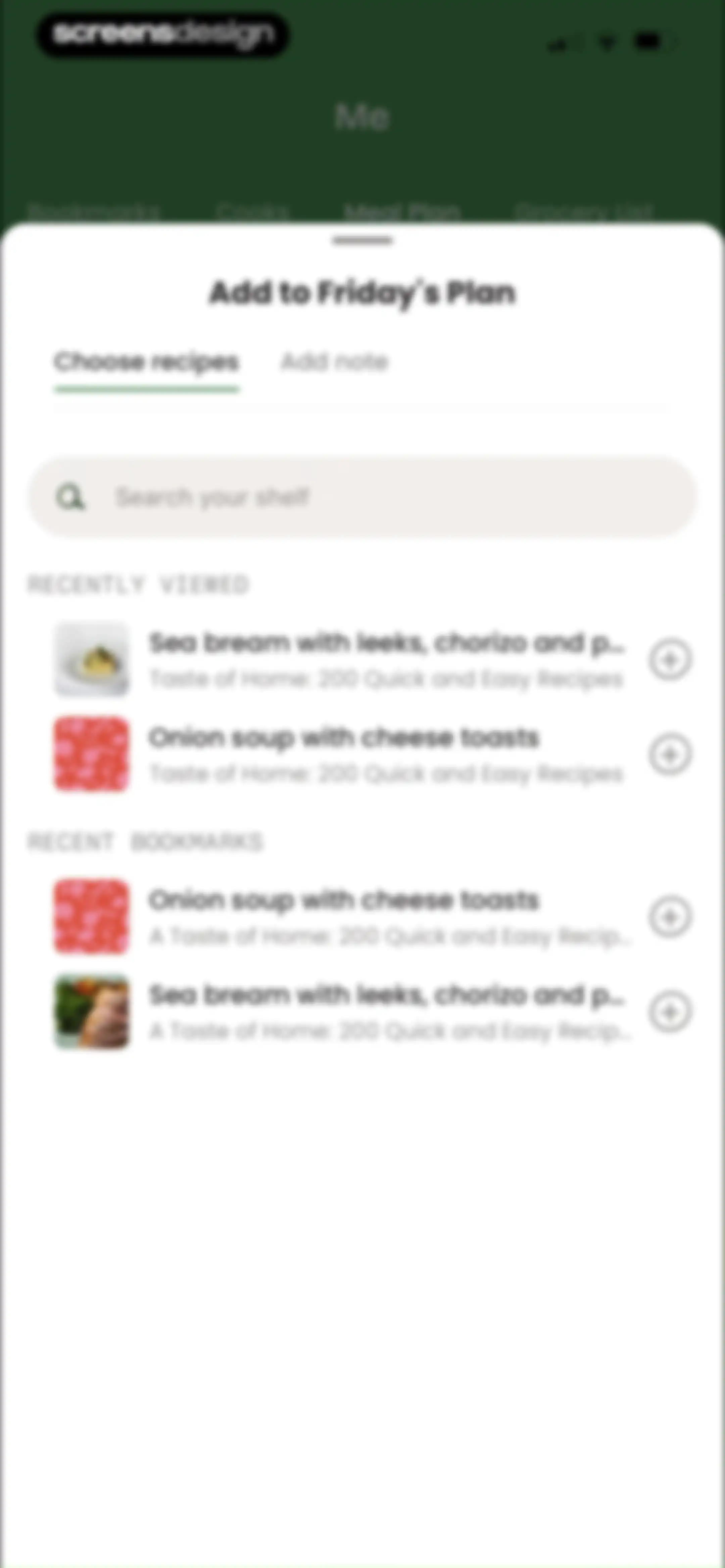 CookShelf: Search Cookbooks screen 99