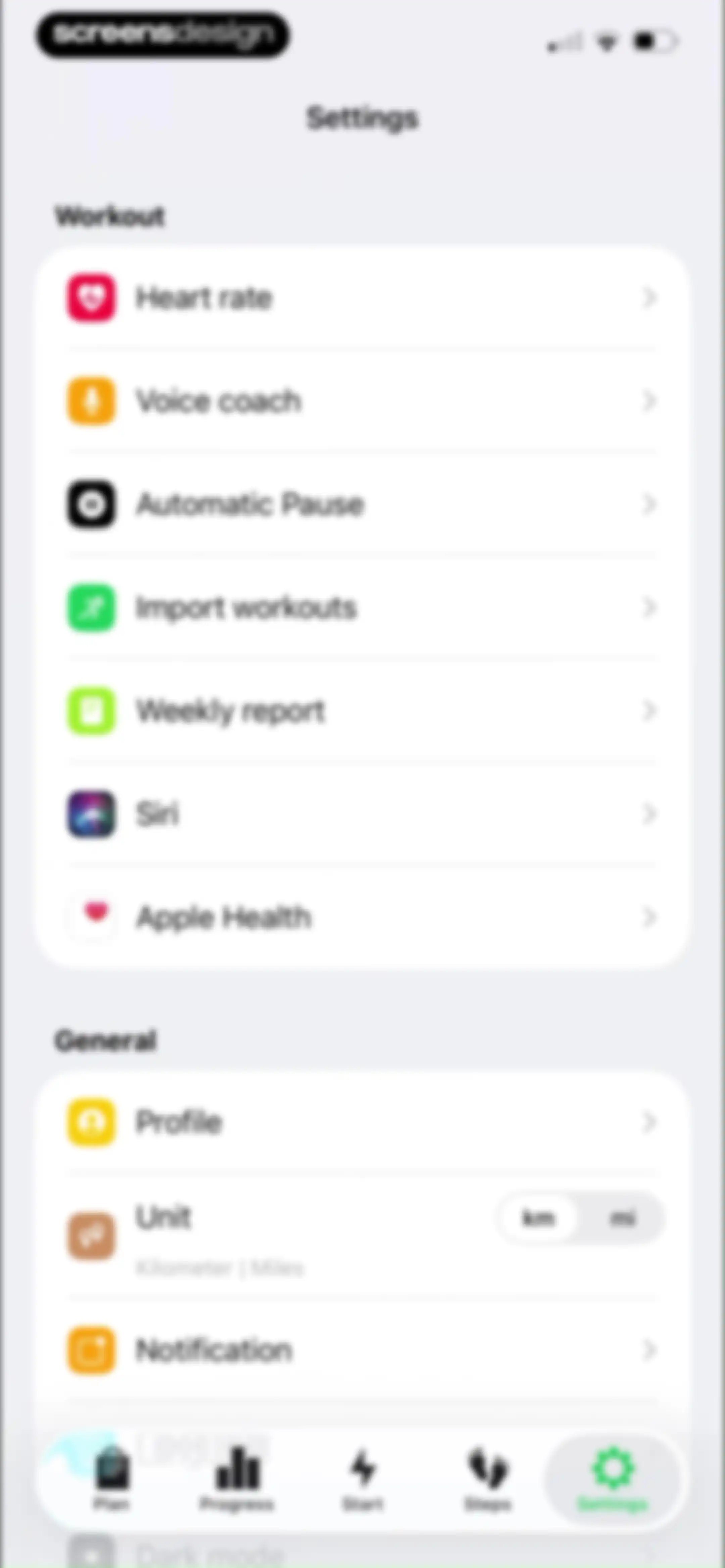 Running Walking Tracker Goals screen 87