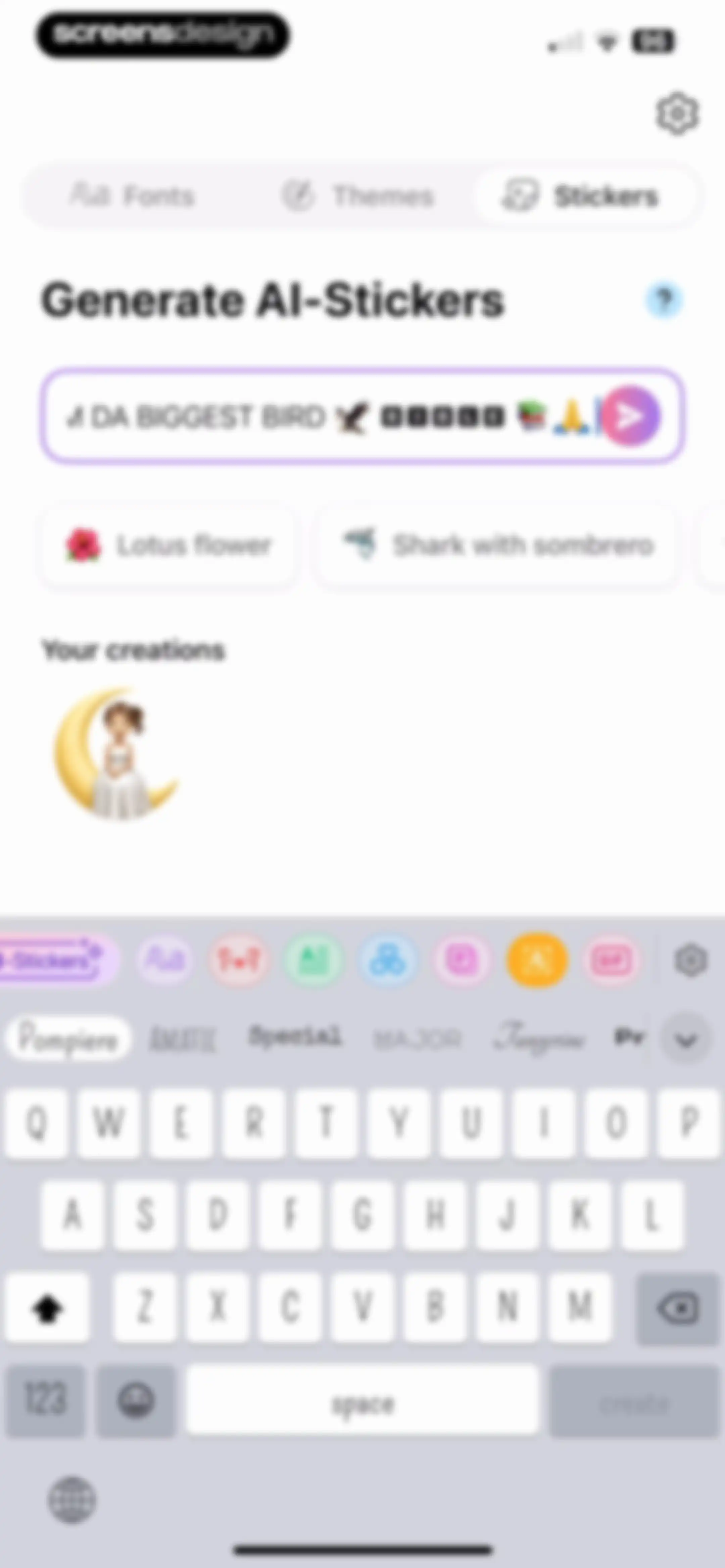 Fonts - AI Stickers screen 34