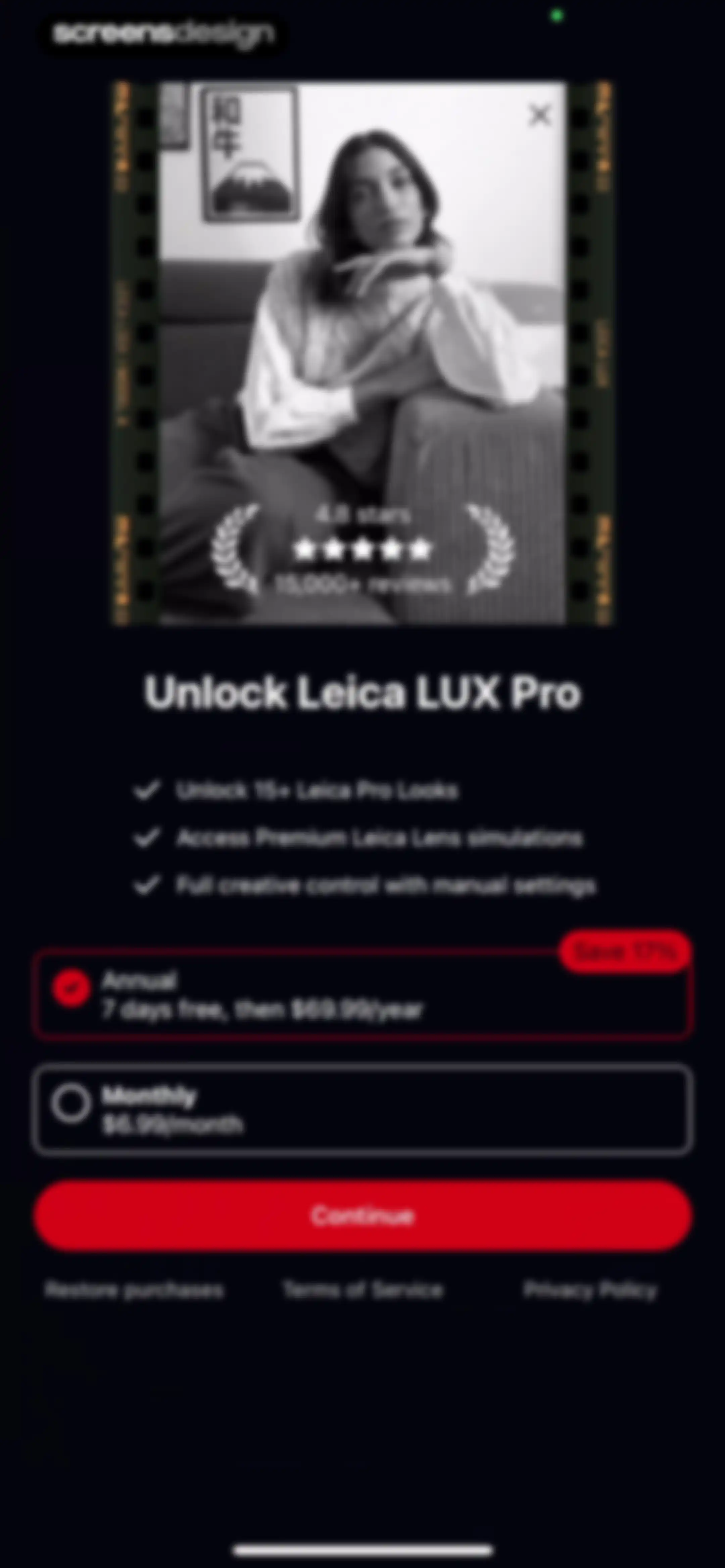 Leica LUX - Pro Manual Camera screen 24