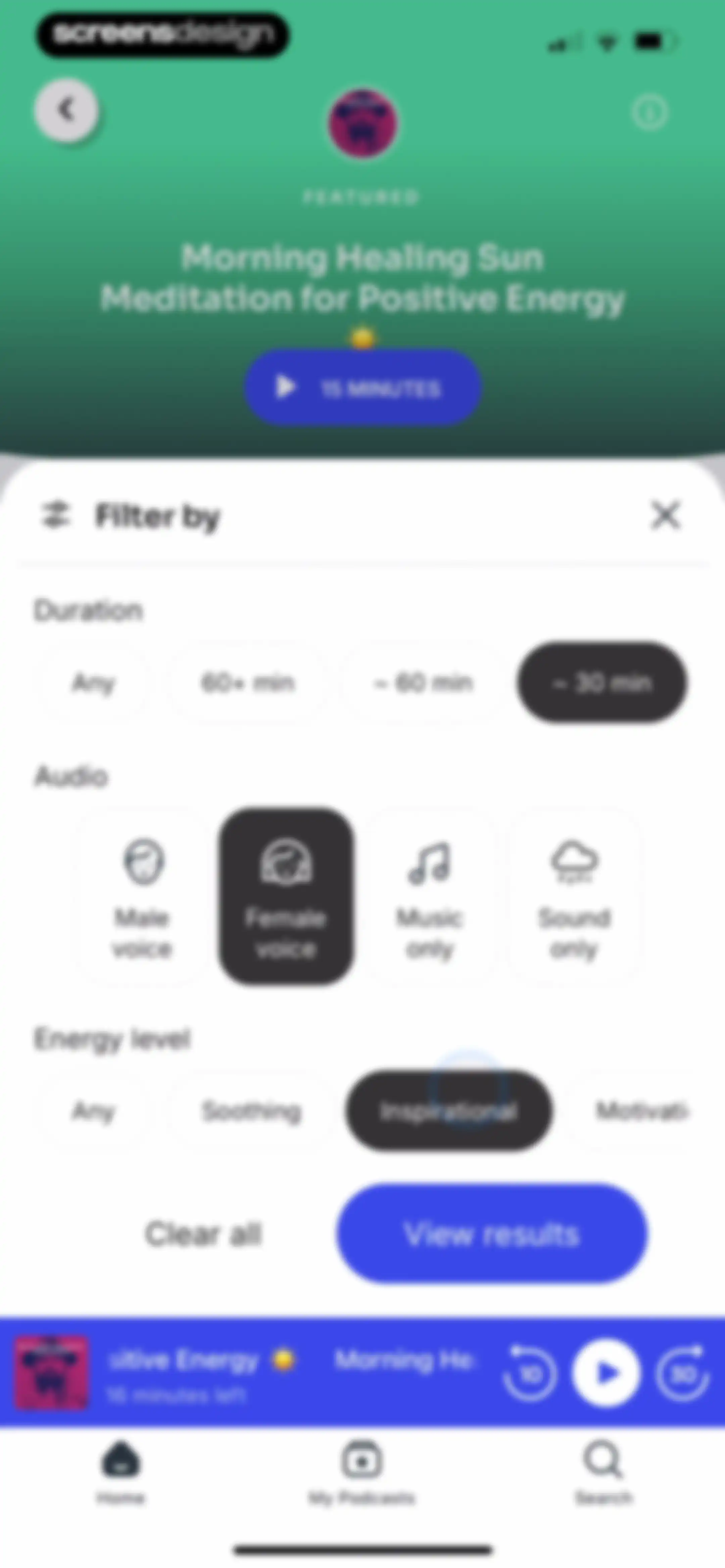 Podcast App screen 51