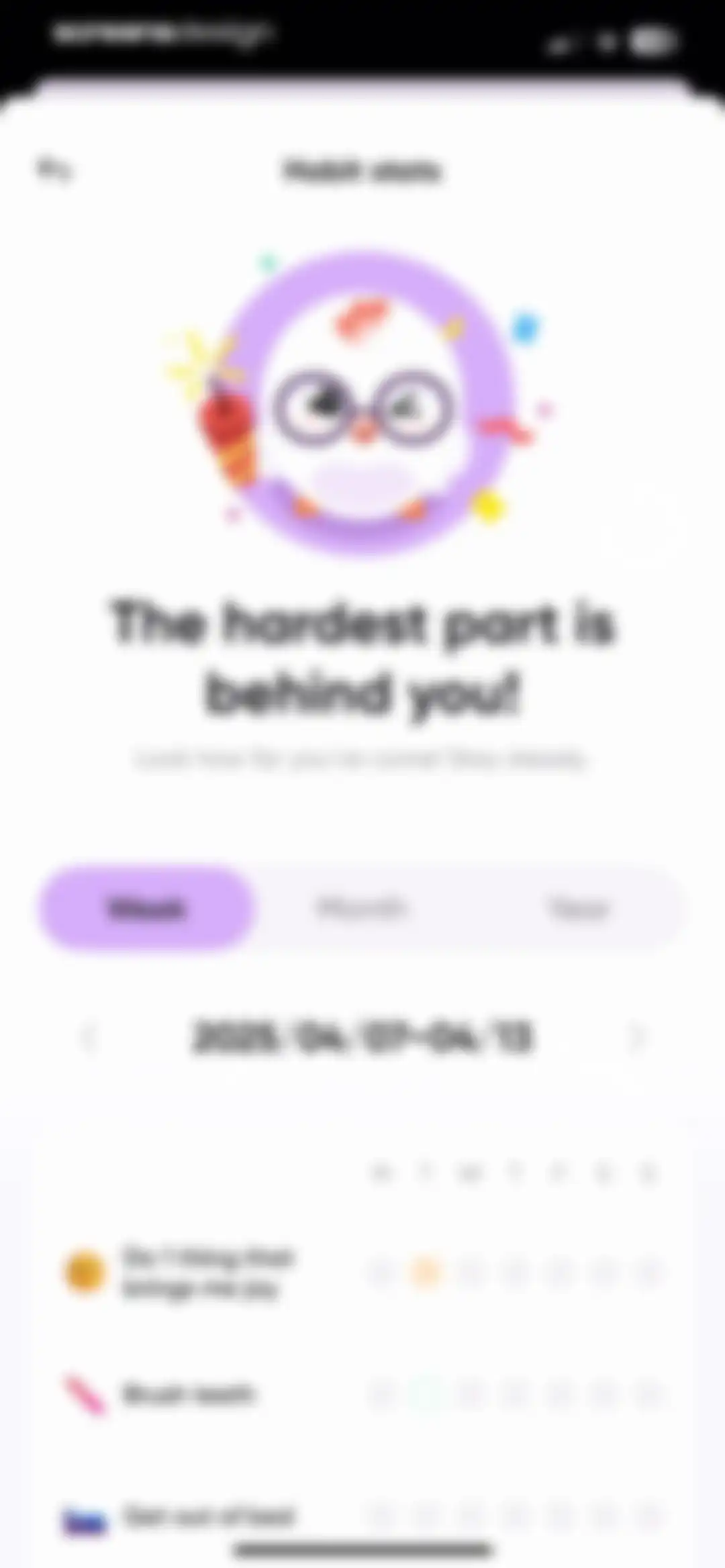 Me+ Lifestyle Routine screen 103