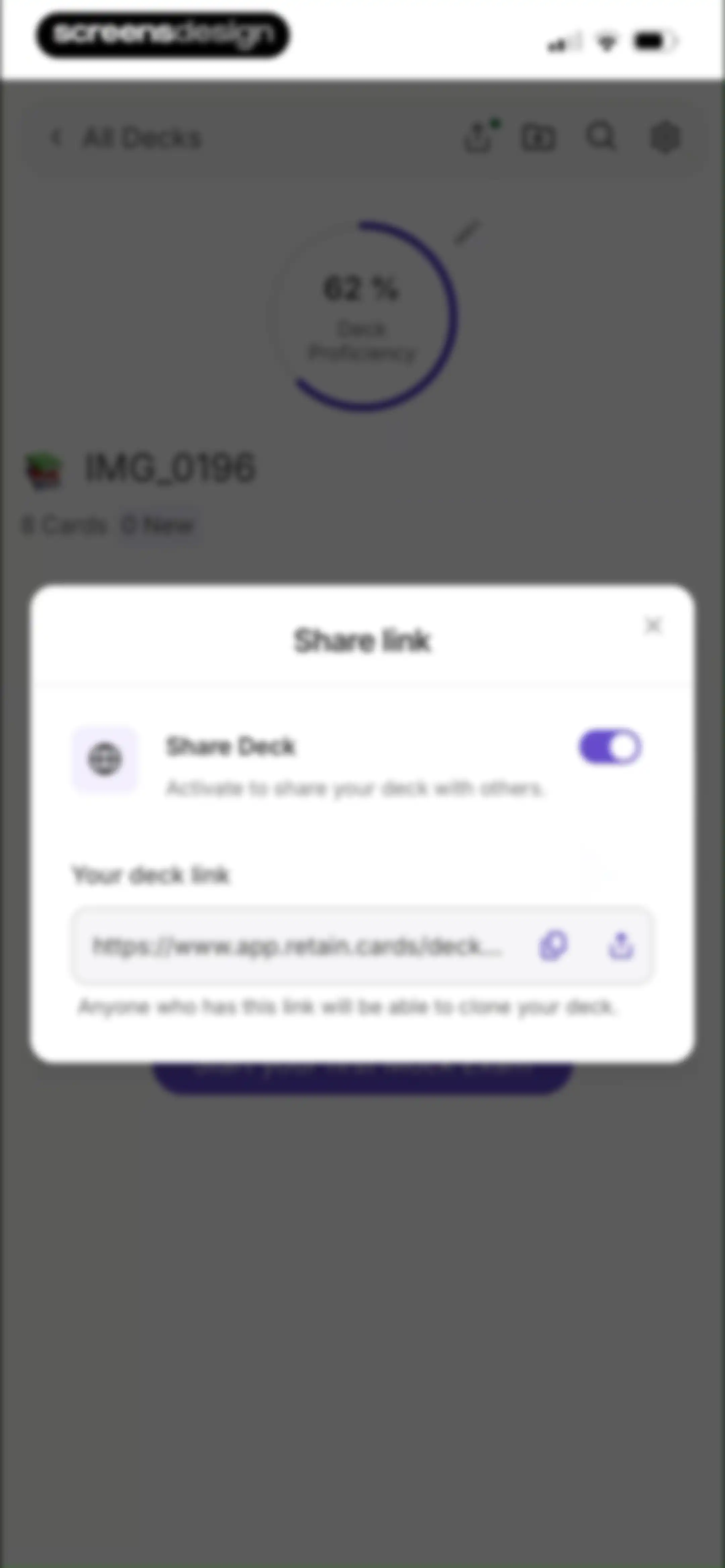 Retain Cards: AI Flashcards screen 121