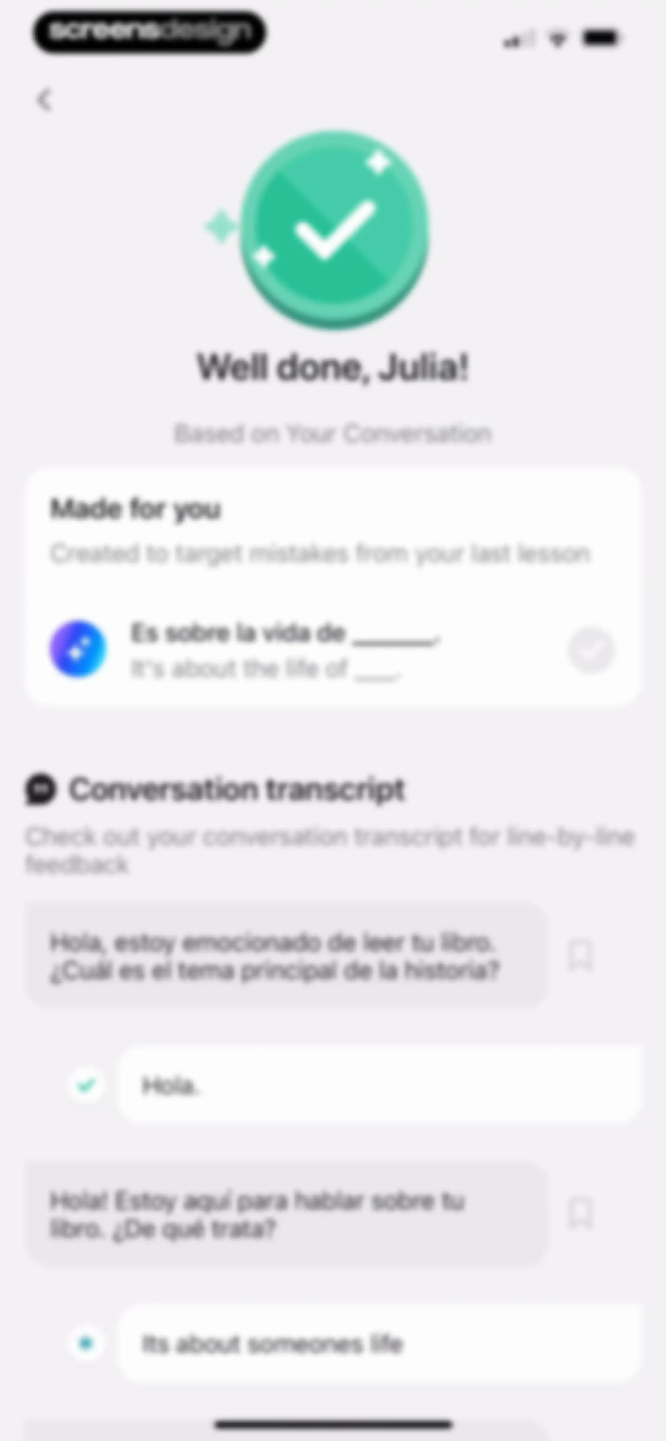 Speak: Language Learning screen 142