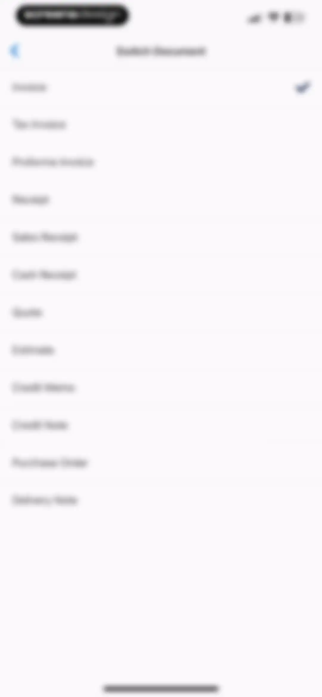 Invoice Maker by Invoice Home screen 4