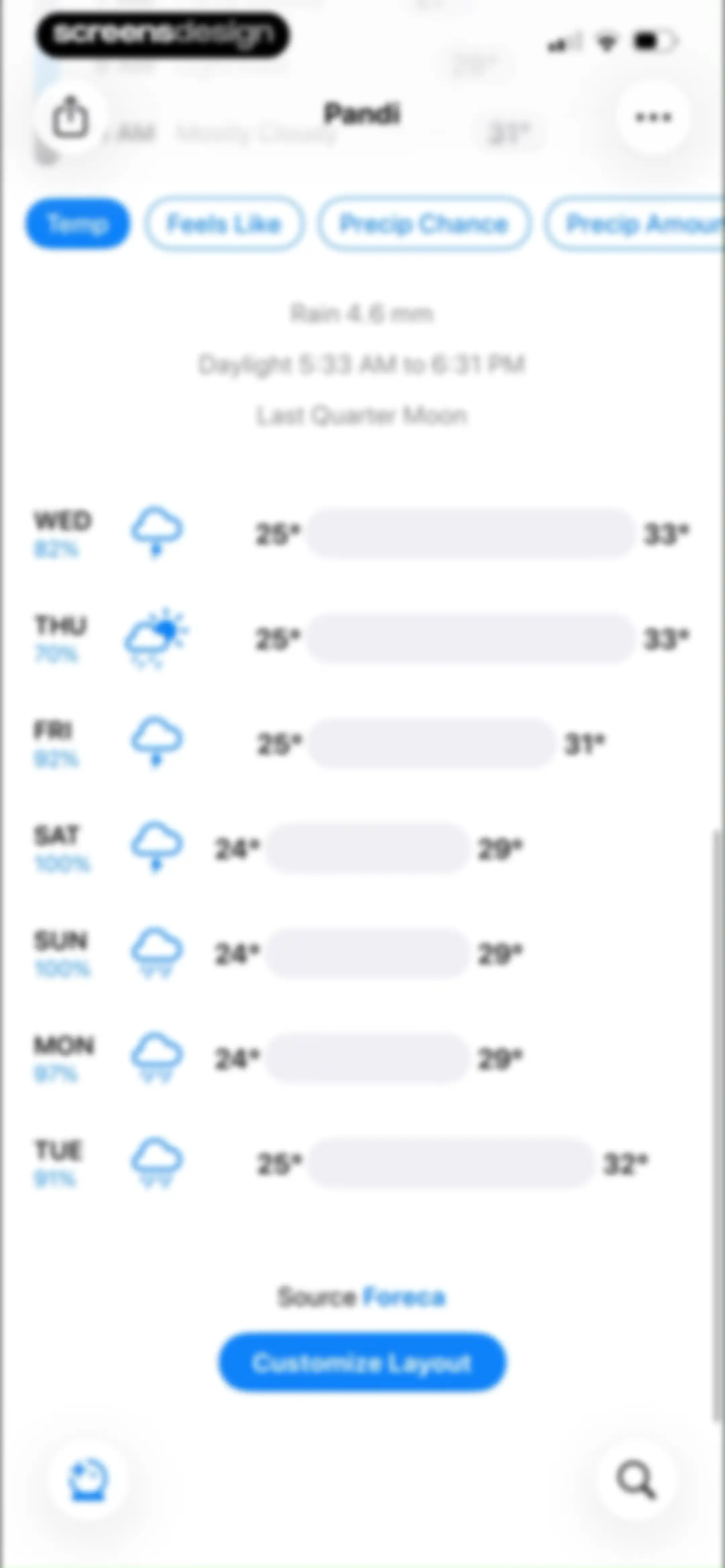 CARROT Weather: Alerts & Radar screen 76
