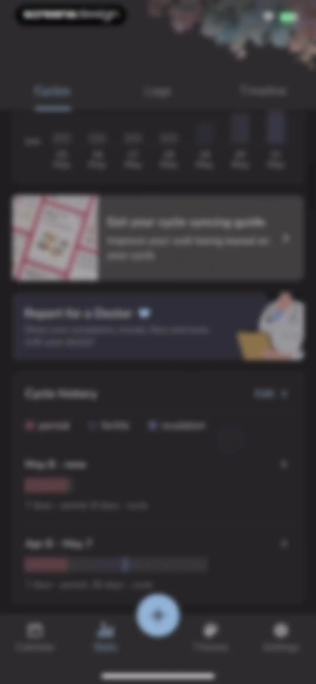 Period Tracker and Calendar screen 25