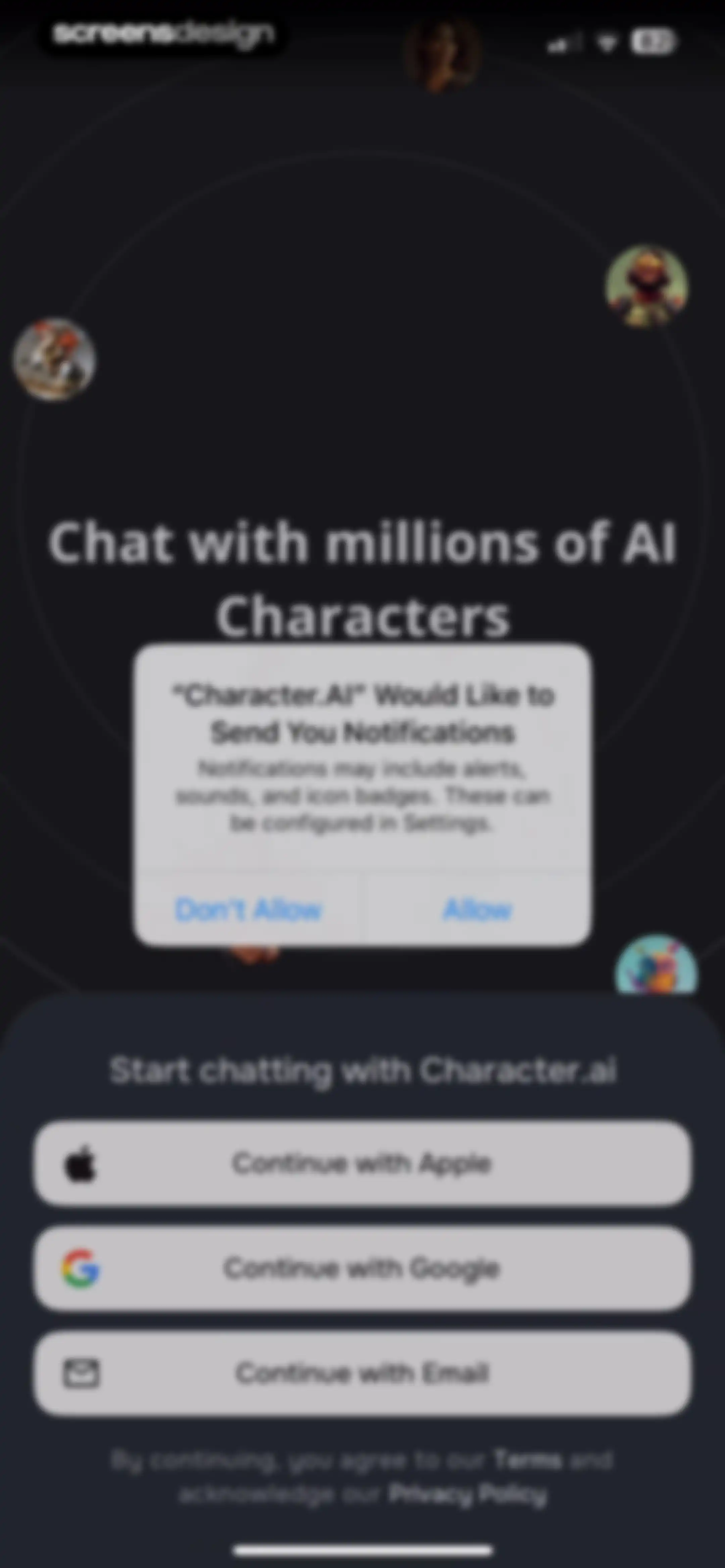 Character AI: Chat, Talk, Text screen 1
