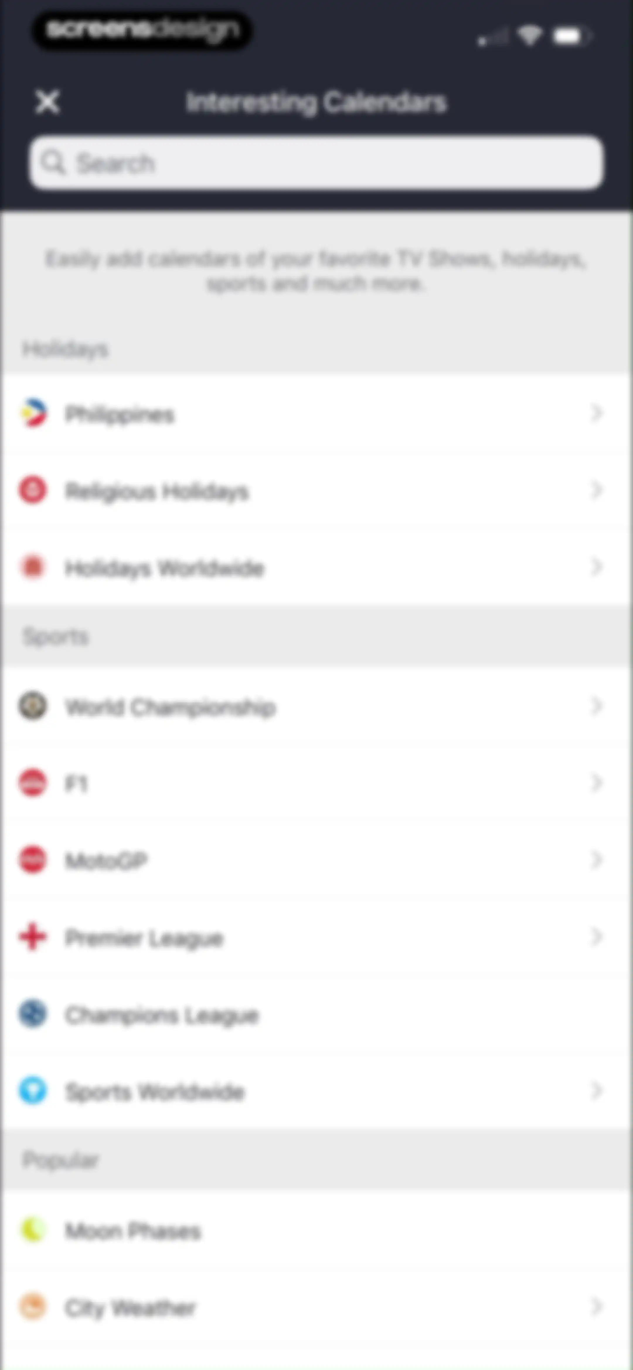 Calendars: Schedule Planner screen 86