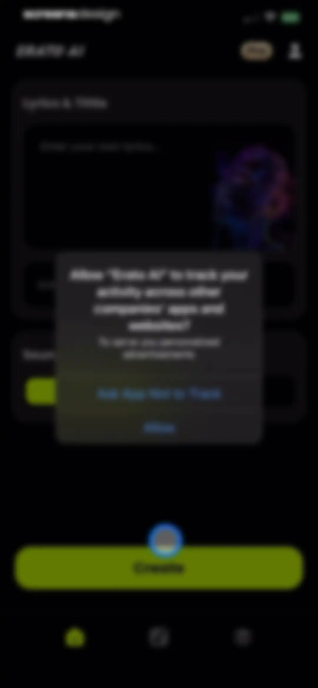 Erato : AI Song Generator screen 2