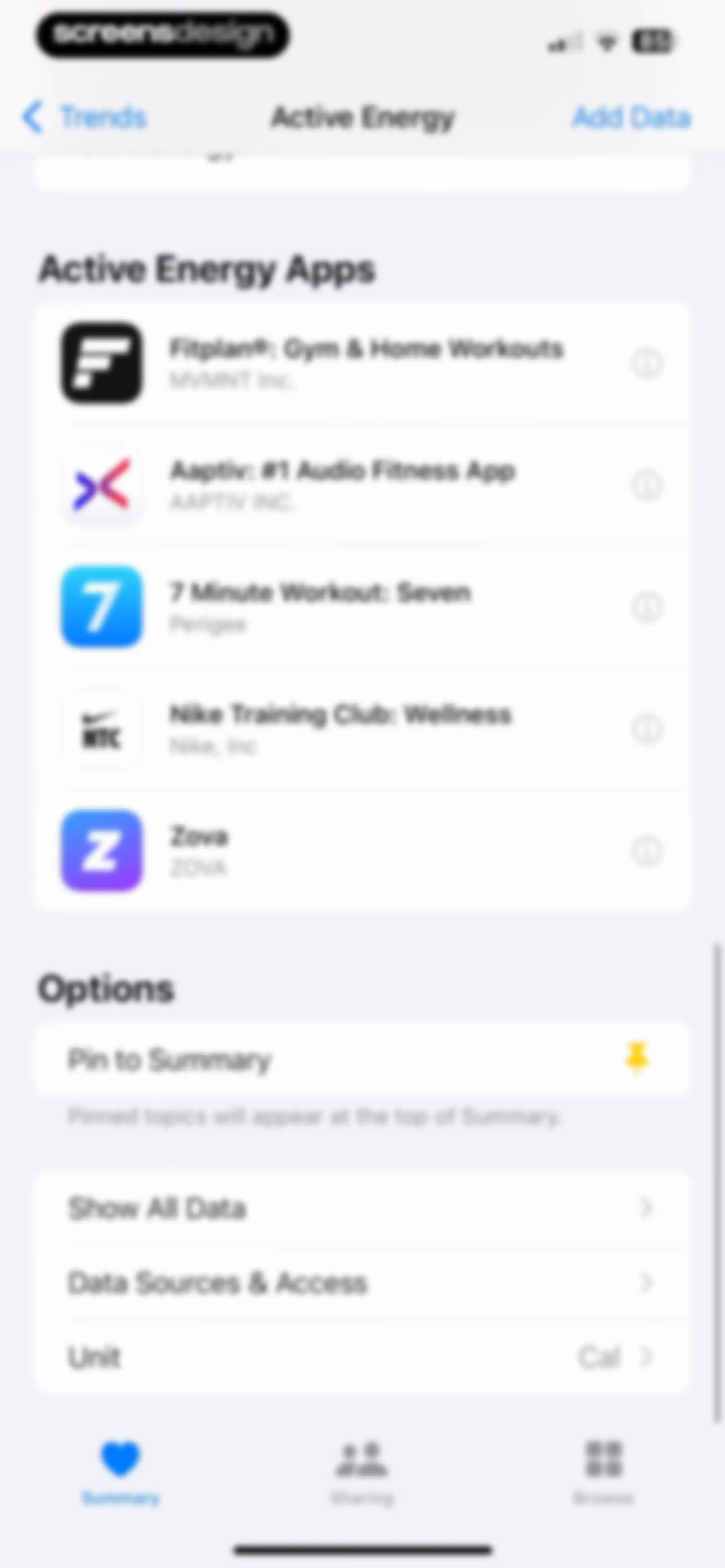 Apple Health screen 72