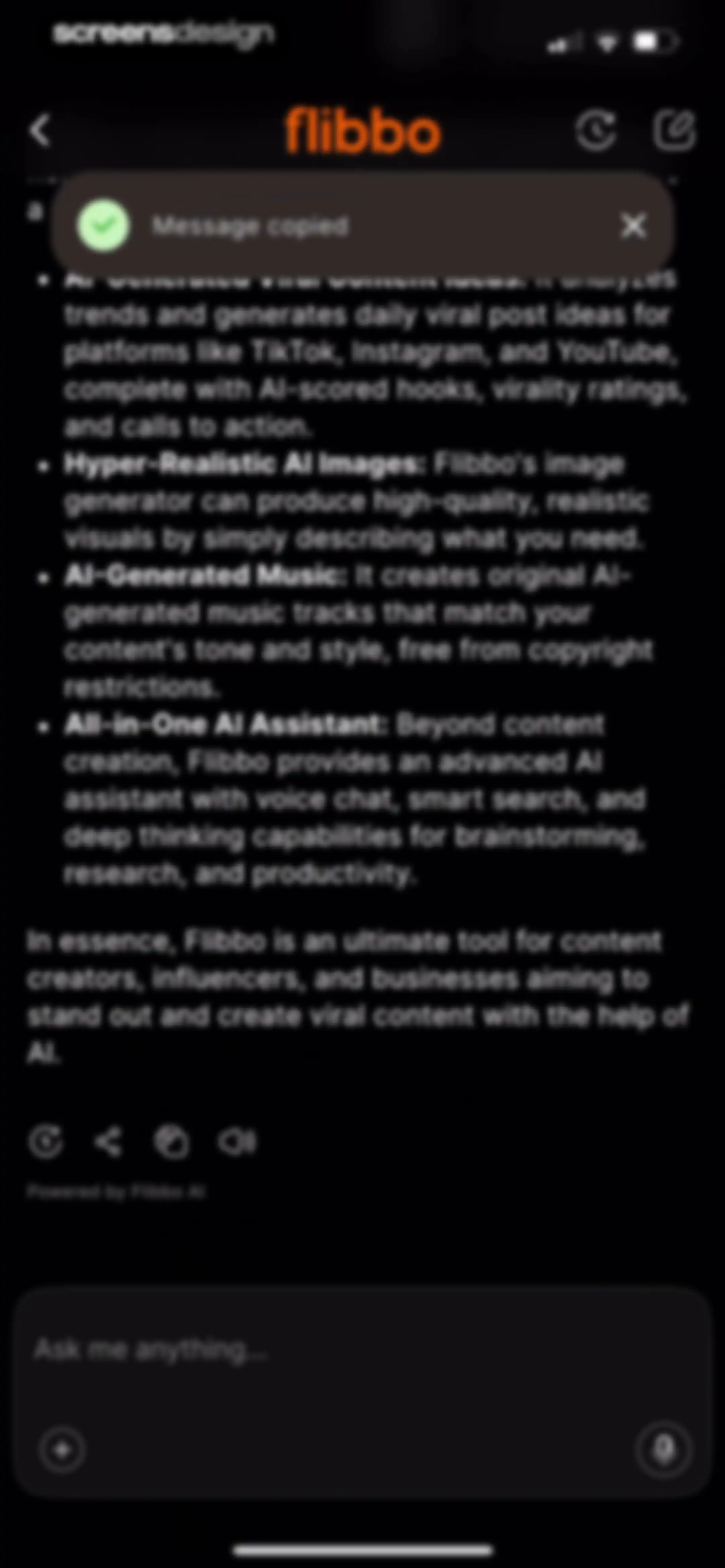 Flibbo - AI Video Image Music screen 33