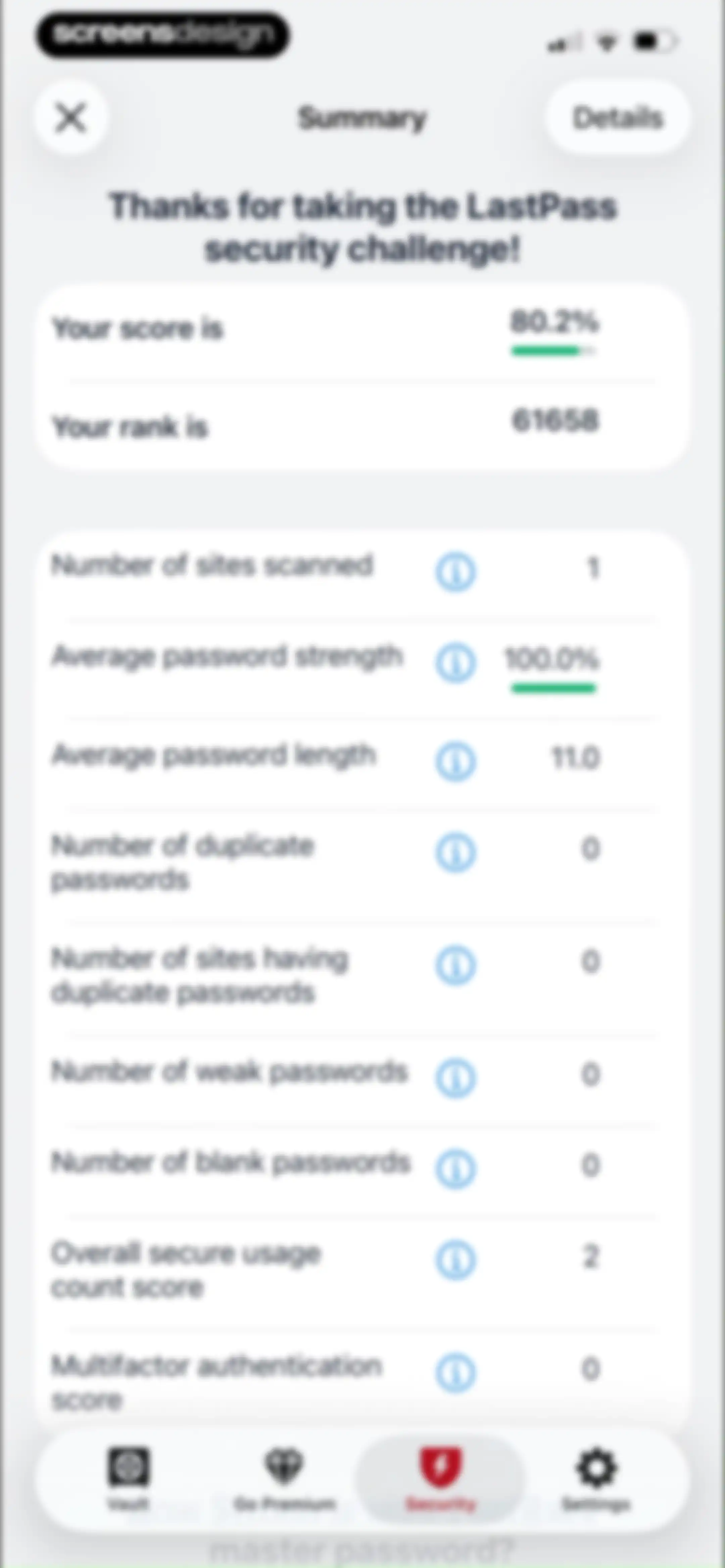 LastPass Password Manager screen 73