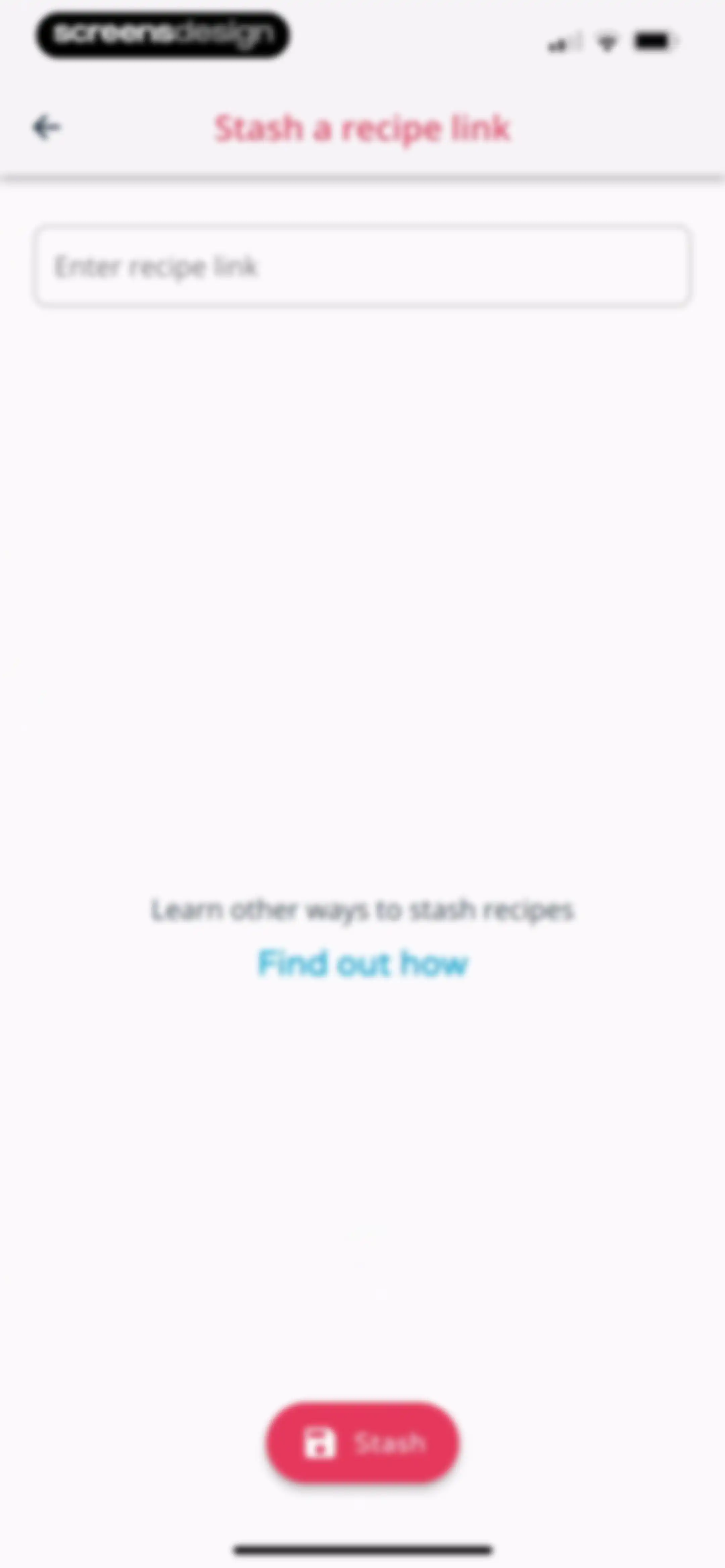 Stashcook: Recipe Keeper screen 101