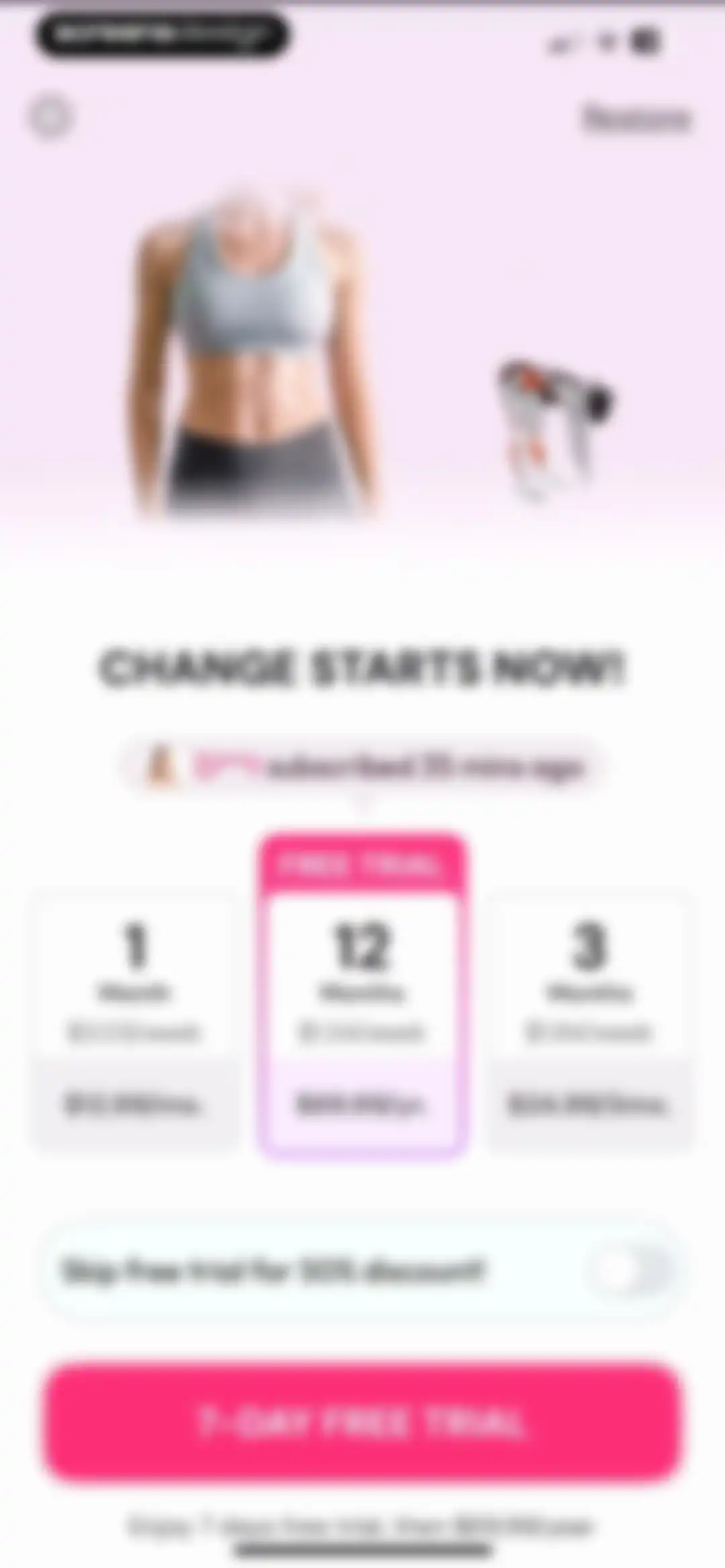 Workout for Women: Fit at Home screen 67