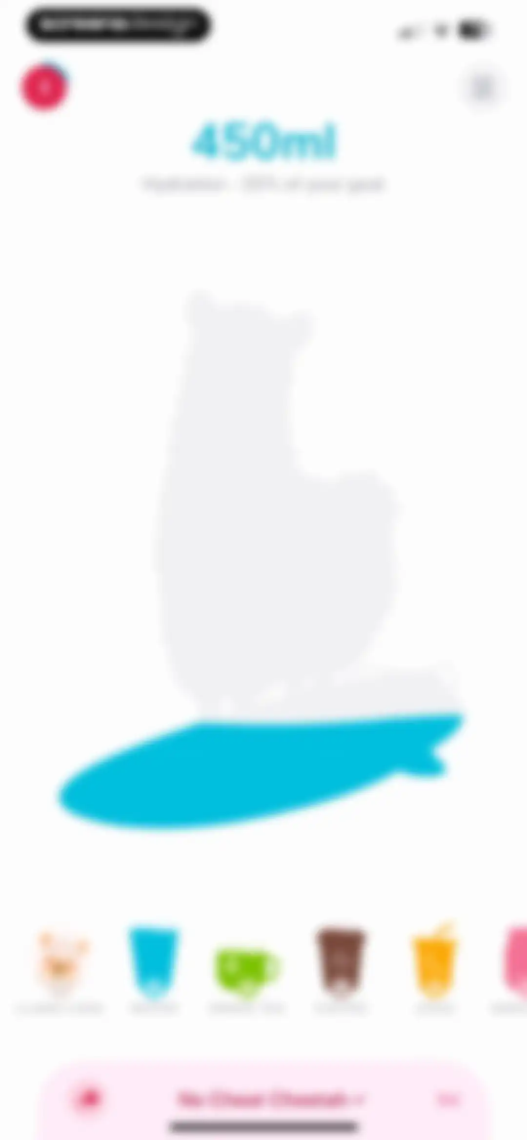 Water tracker Waterllama screen 40