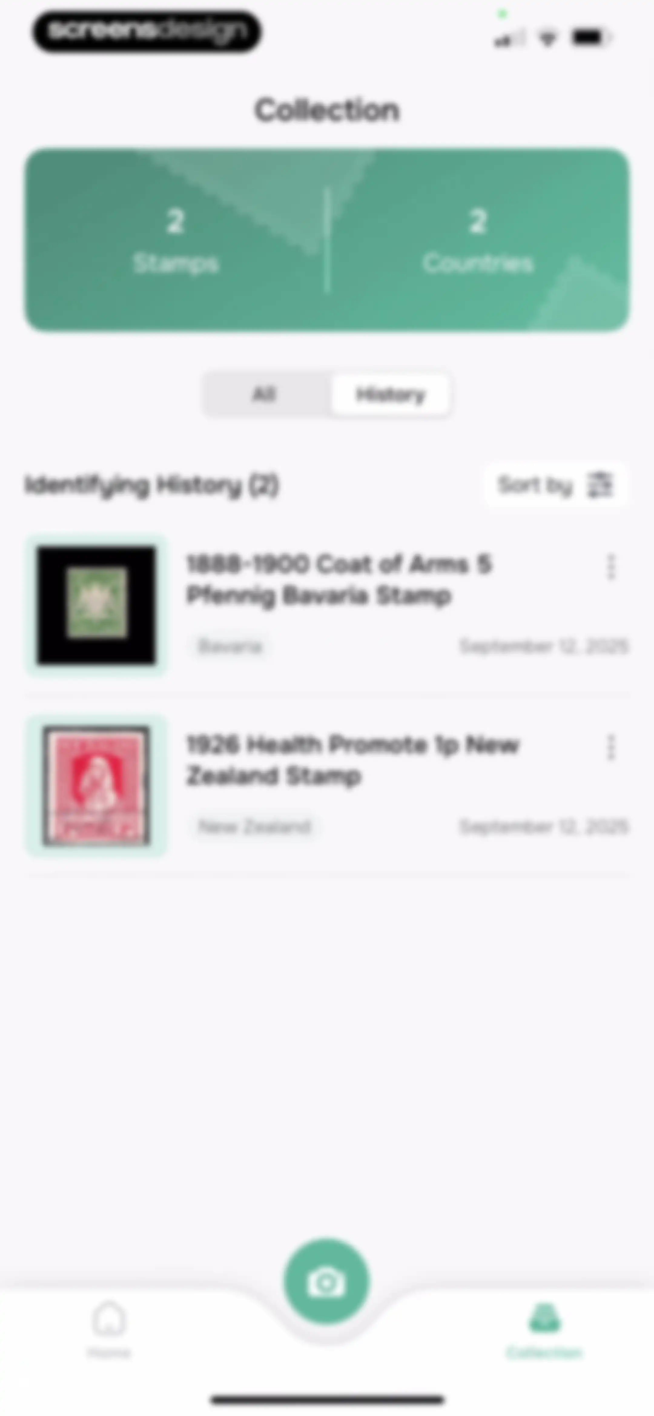 Stamp Value Stamp Identifier screen 64