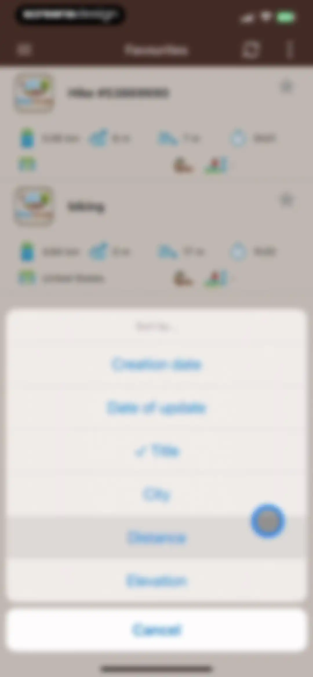 Visorando Walking Routes screen 61
