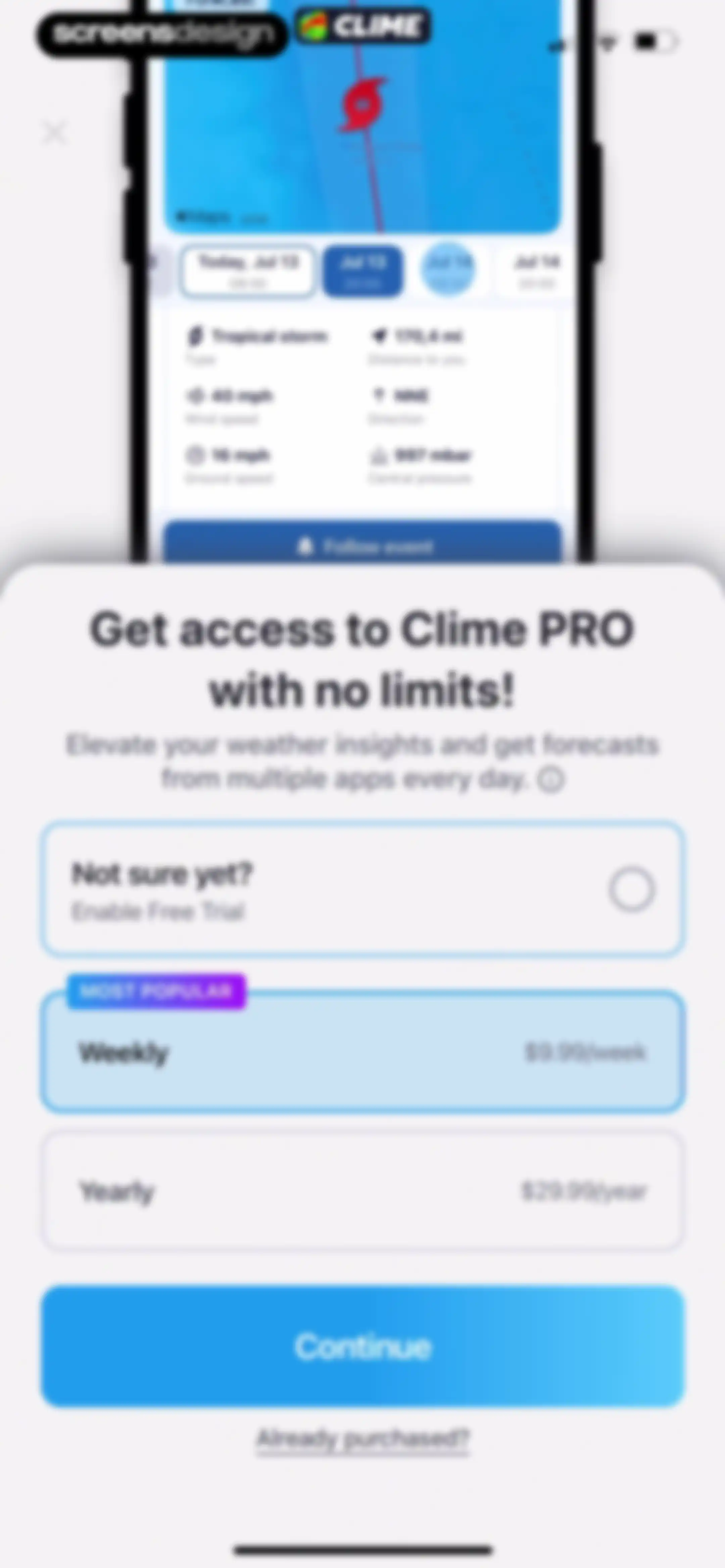 Clime: NOAA Weather Radar Live screen 13