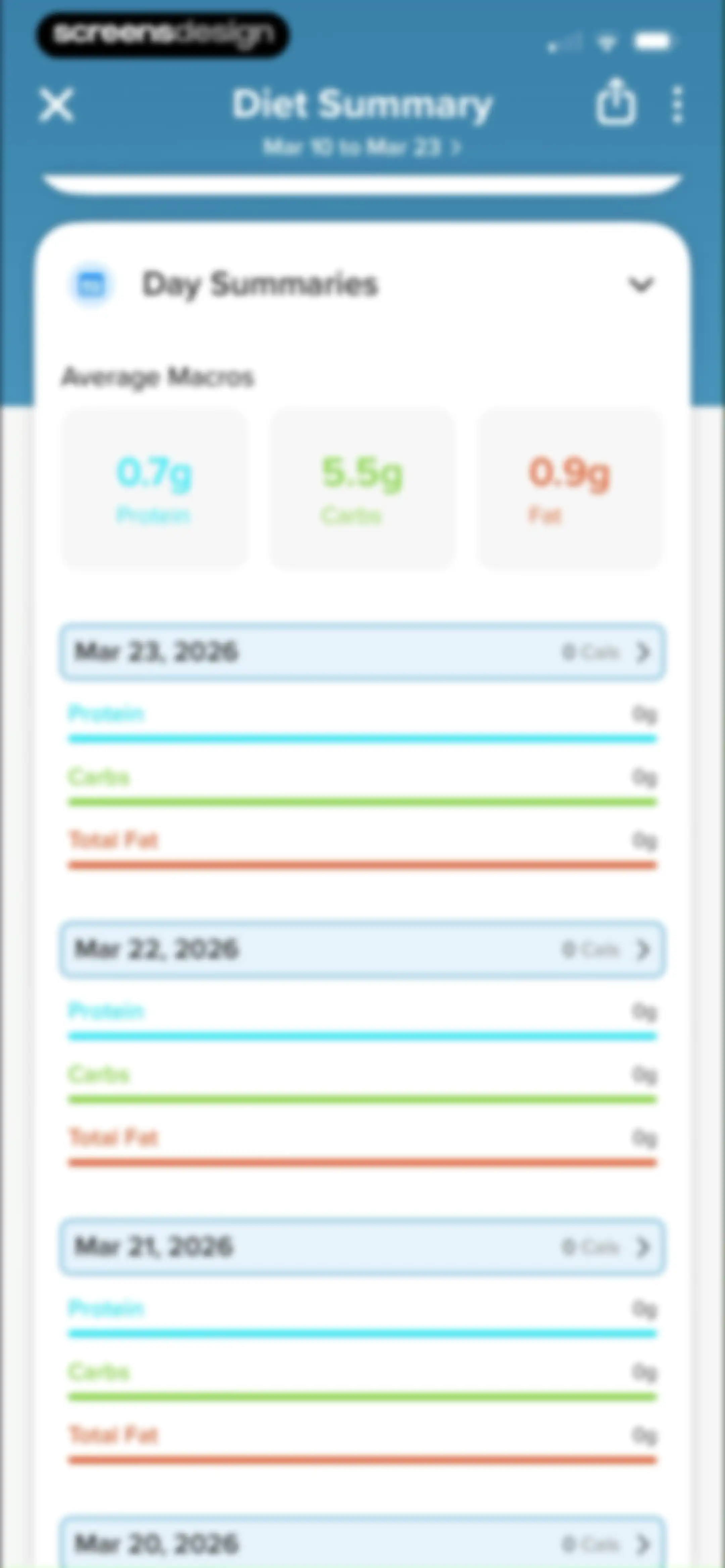 My Macros+ | Macro Tracker screen 131