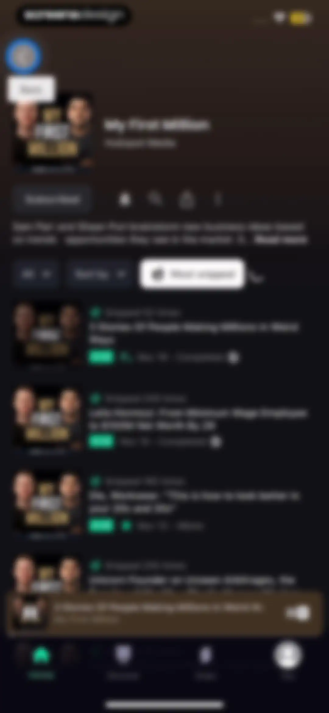 Snipd | AI Podcast Player screen 67