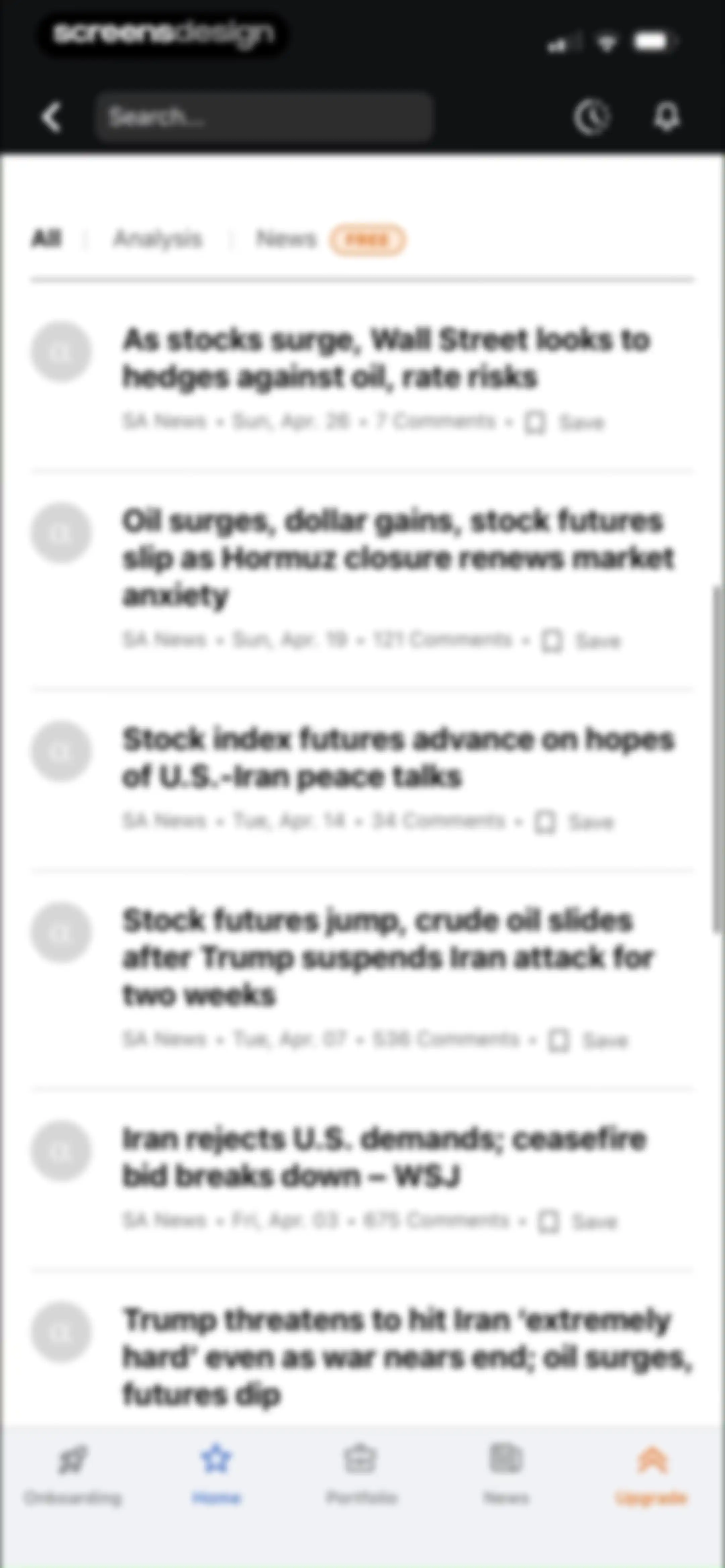 Seeking Alpha: News & Analysis screen 25