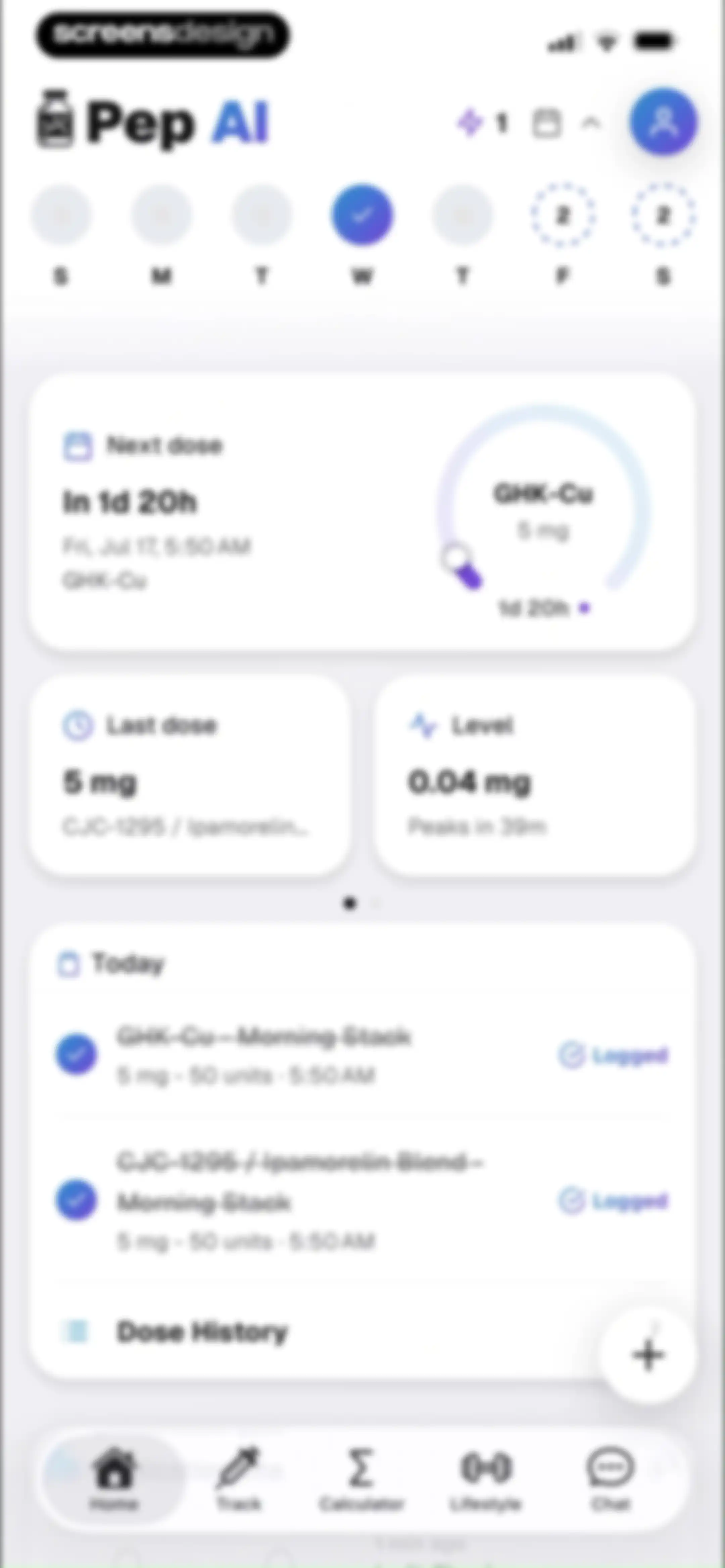 Pep AI: Peptide GLP-1 Tracker screen 92